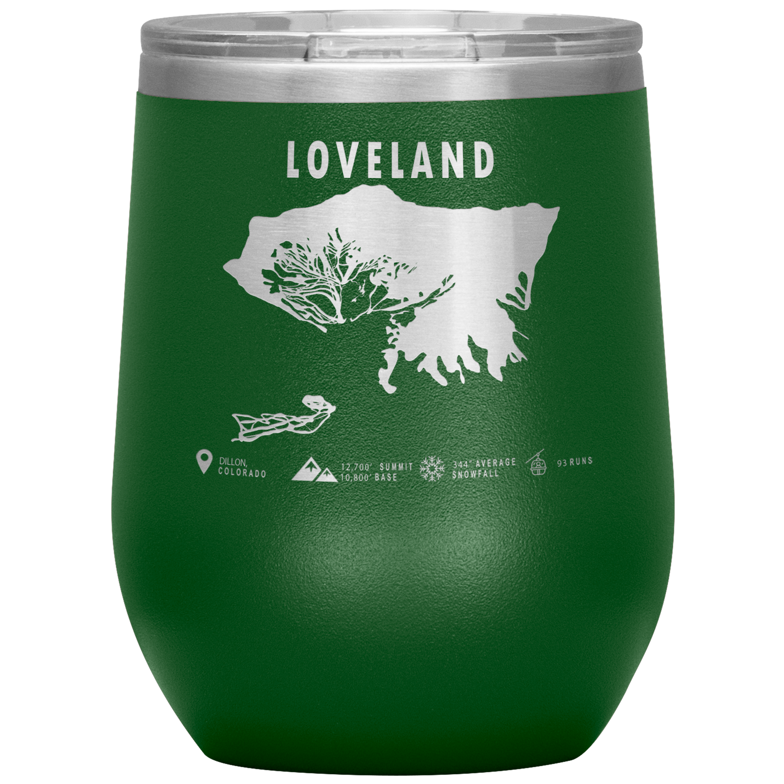 Loveland_Colorado_Ski_Trail_Map_Wine_12o_12oz_Wine_Tumbler_Green_Mockup.png