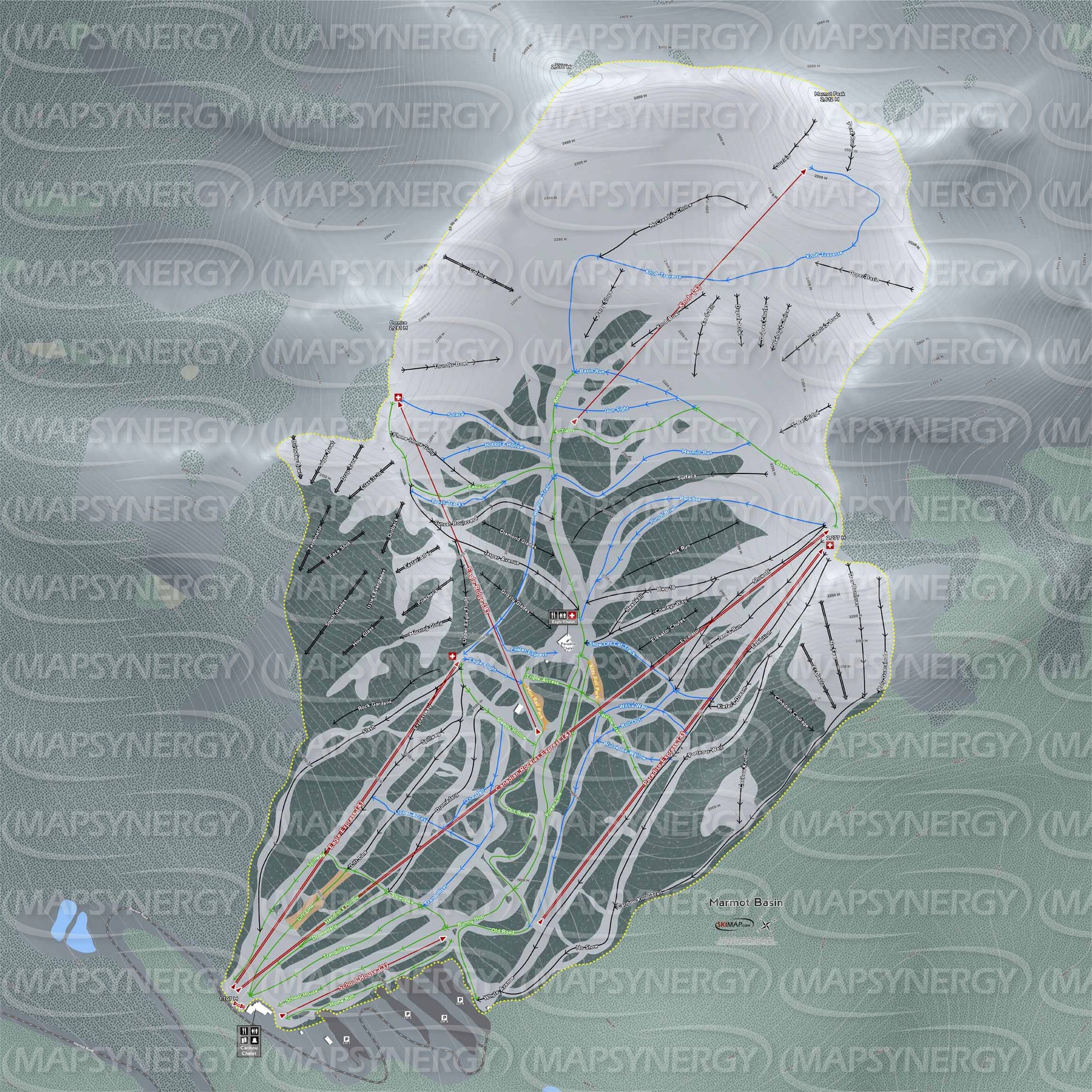 Marmot Basin trail map