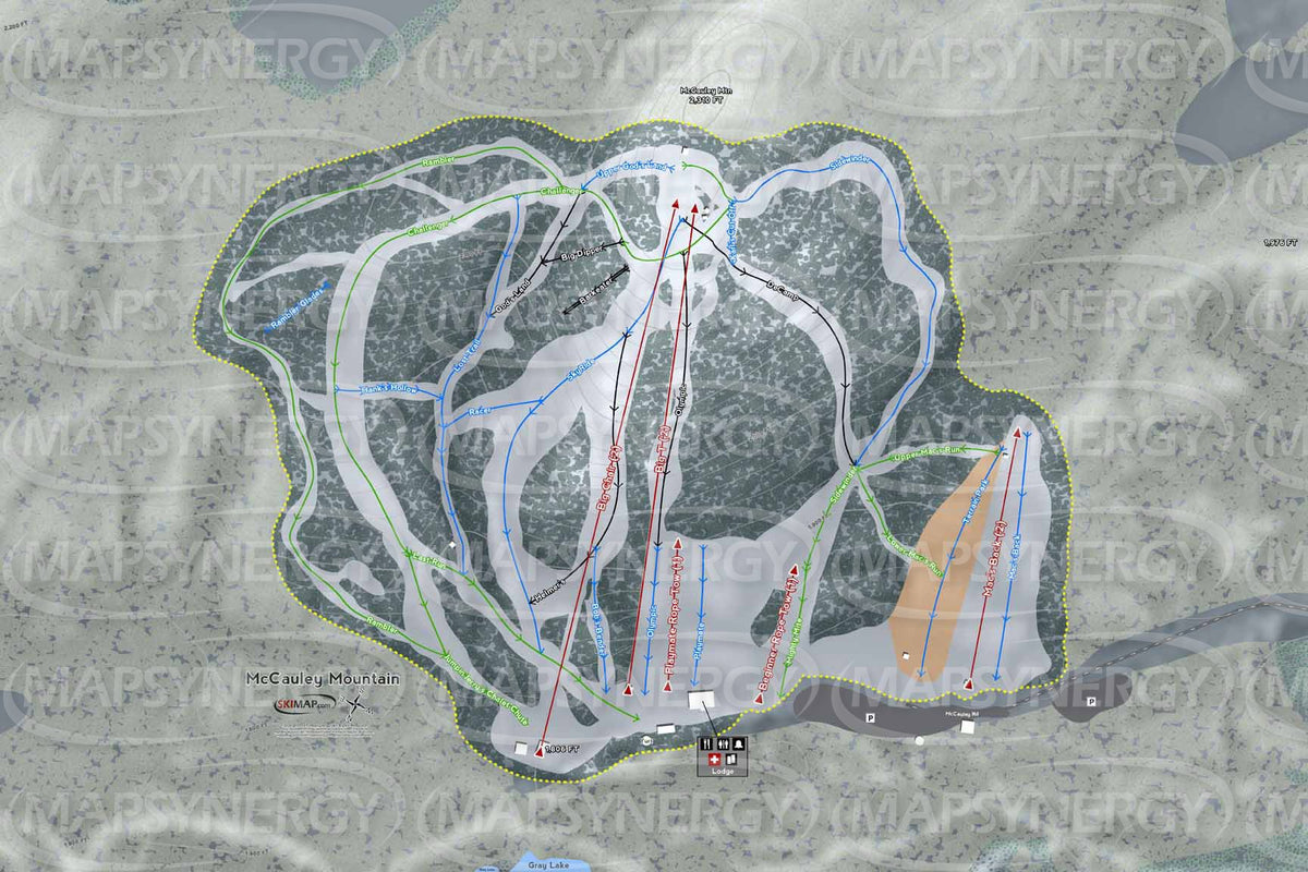 McCauley Mountain trail map