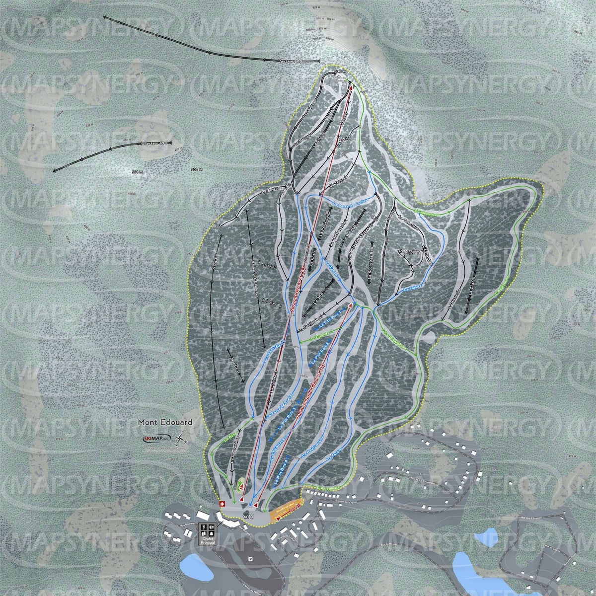 Mont Edouard trail map