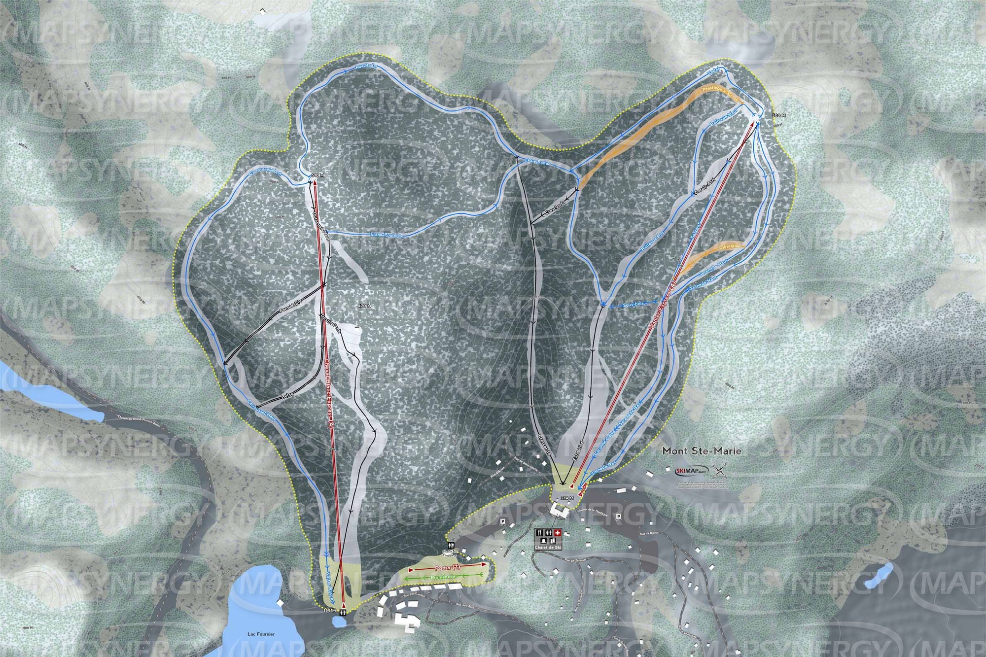 Mont Ste-Marie trail map