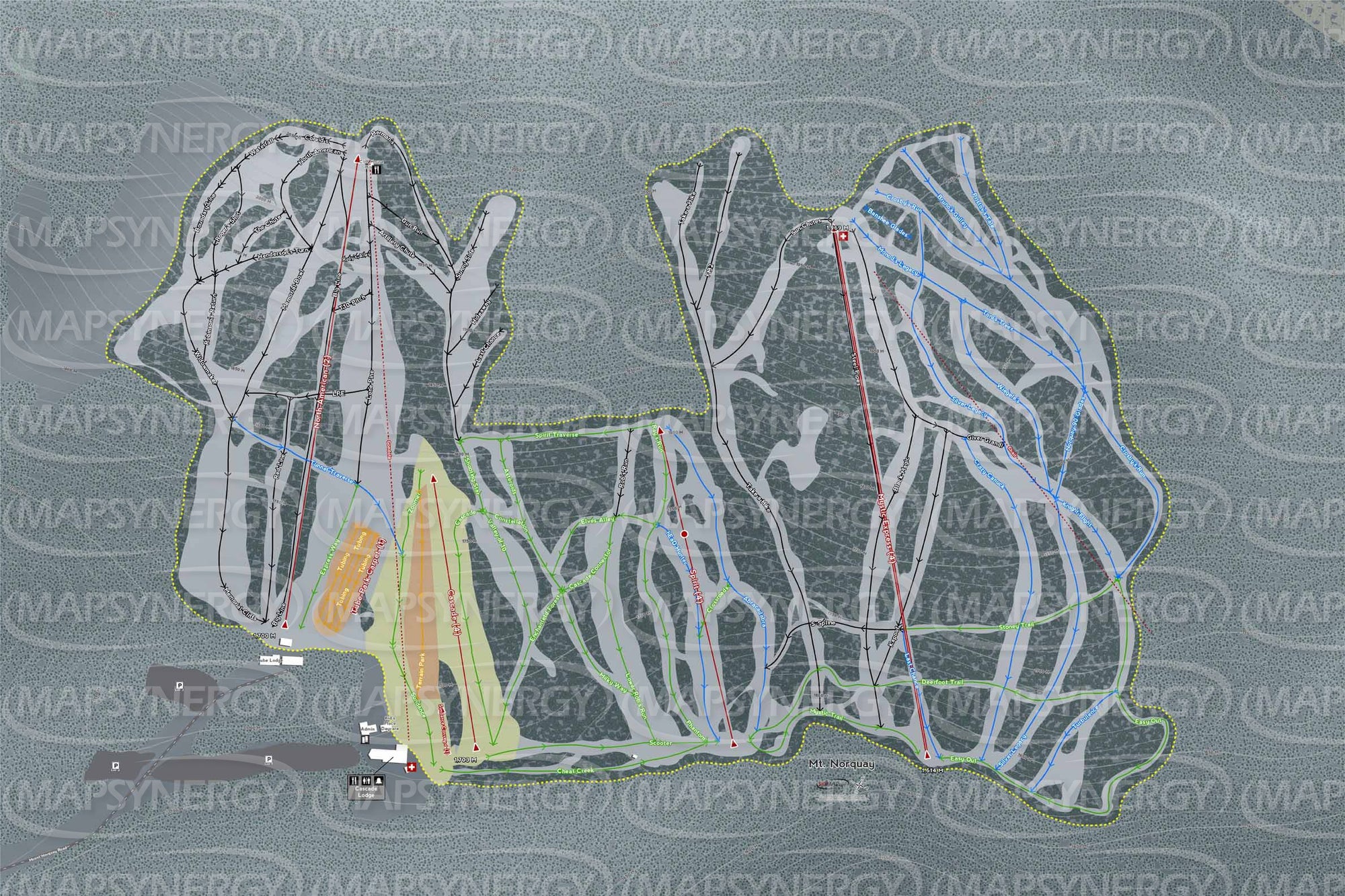 Mt Norquay trail map