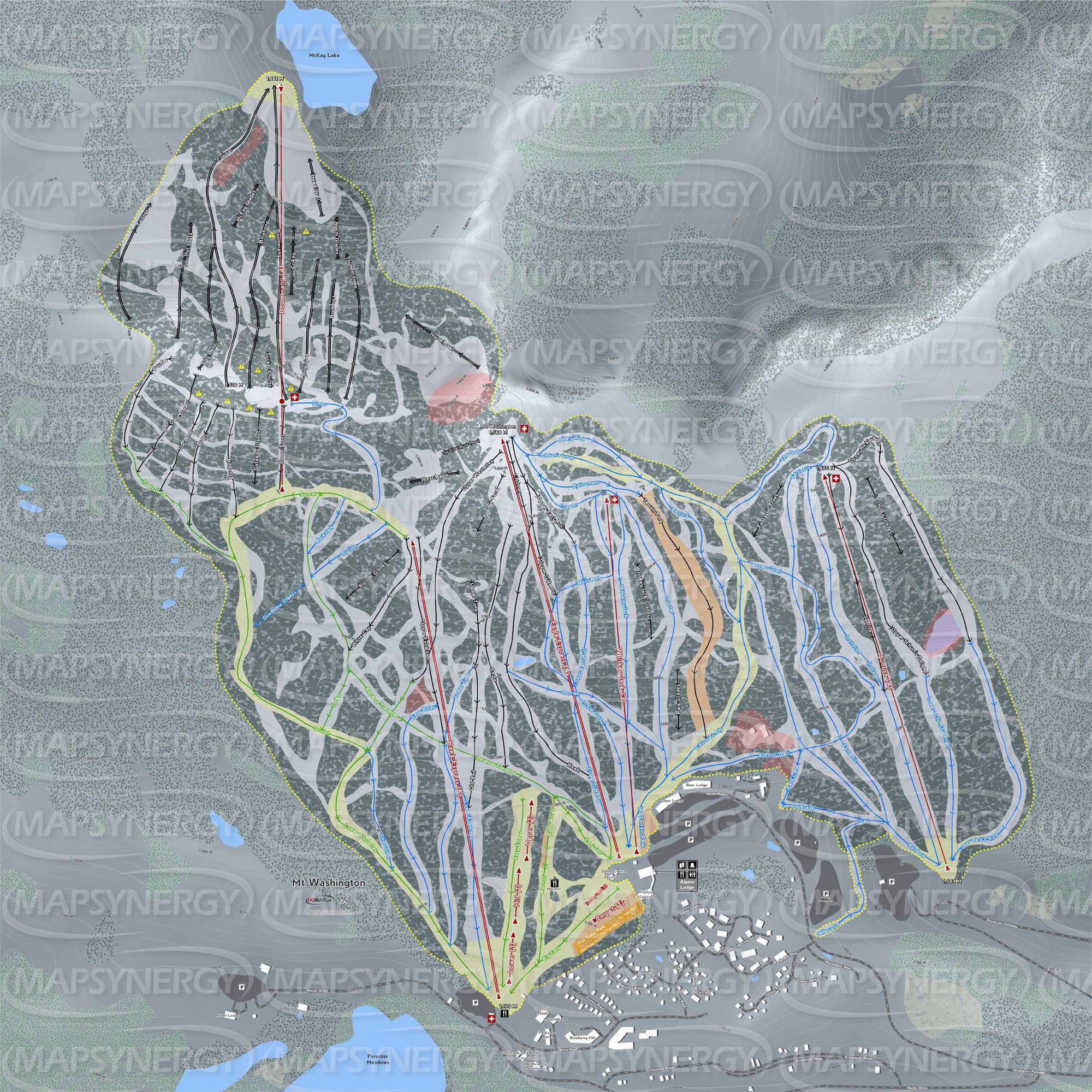 Mt Washington trail map