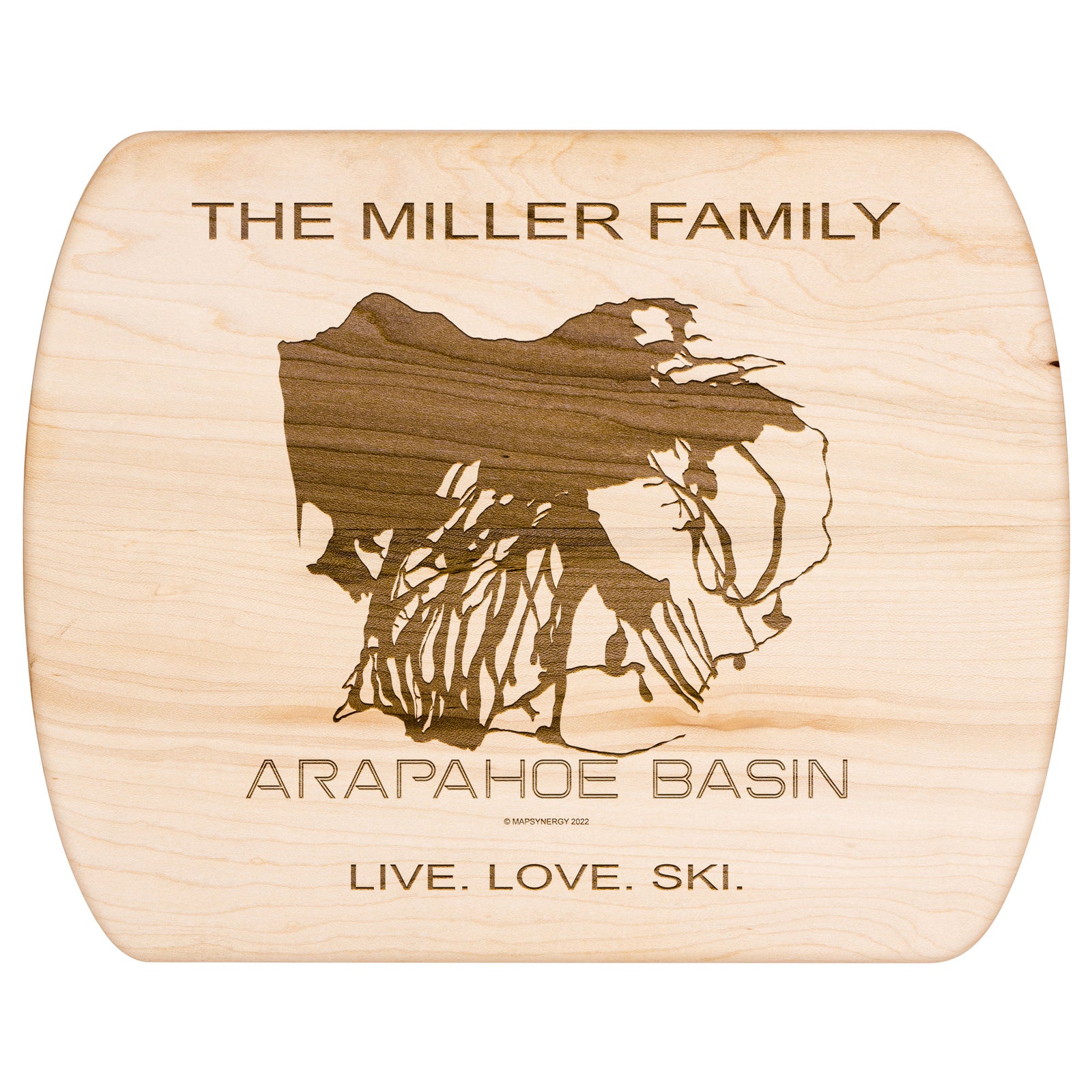 PERSONALIZED Arapahoe Basin ,Colorado SKI TRAIL MAP CUTTING BOARD