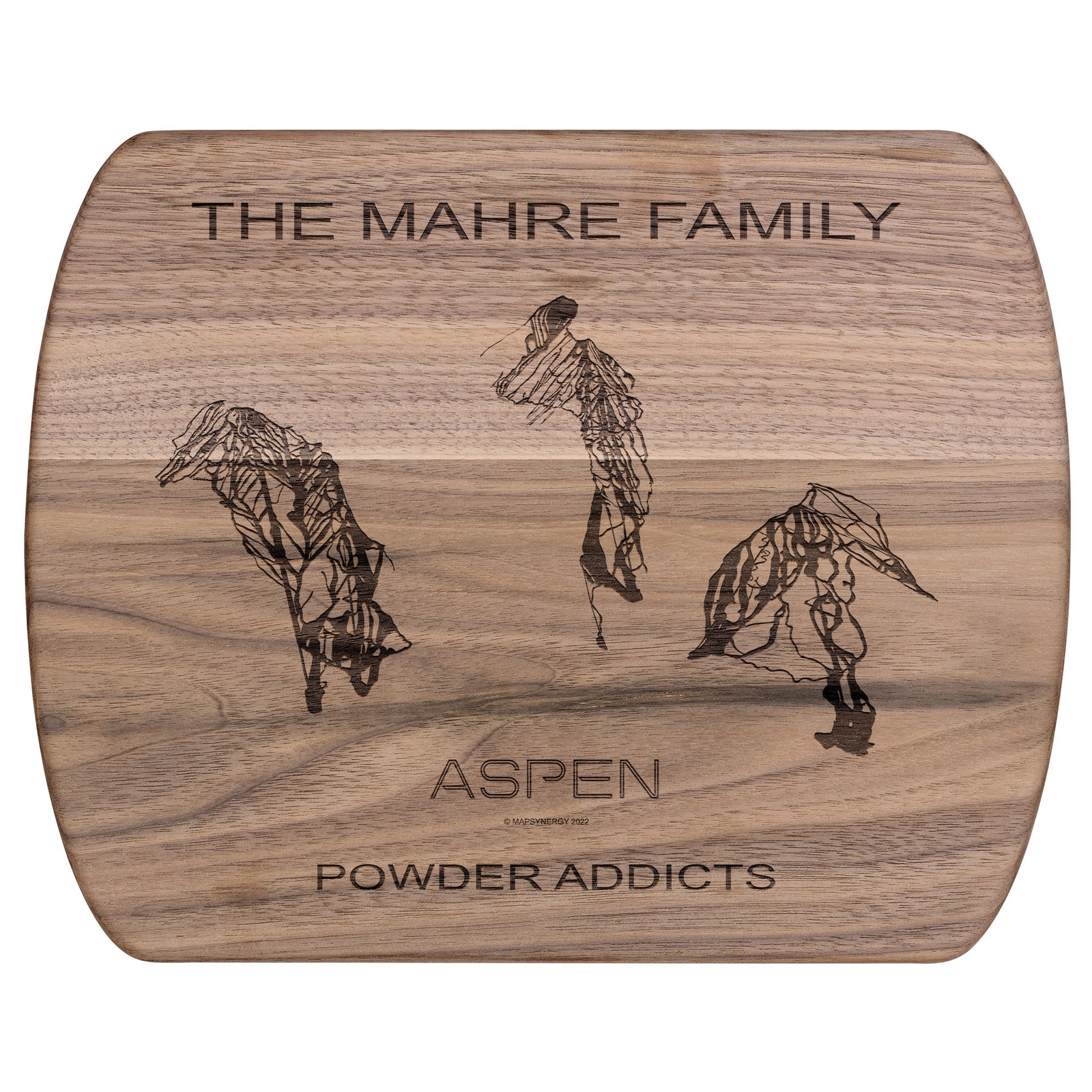 PERSONALIZED Aspen ,Colorado SKI TRAIL MAP CUTTING BOARD