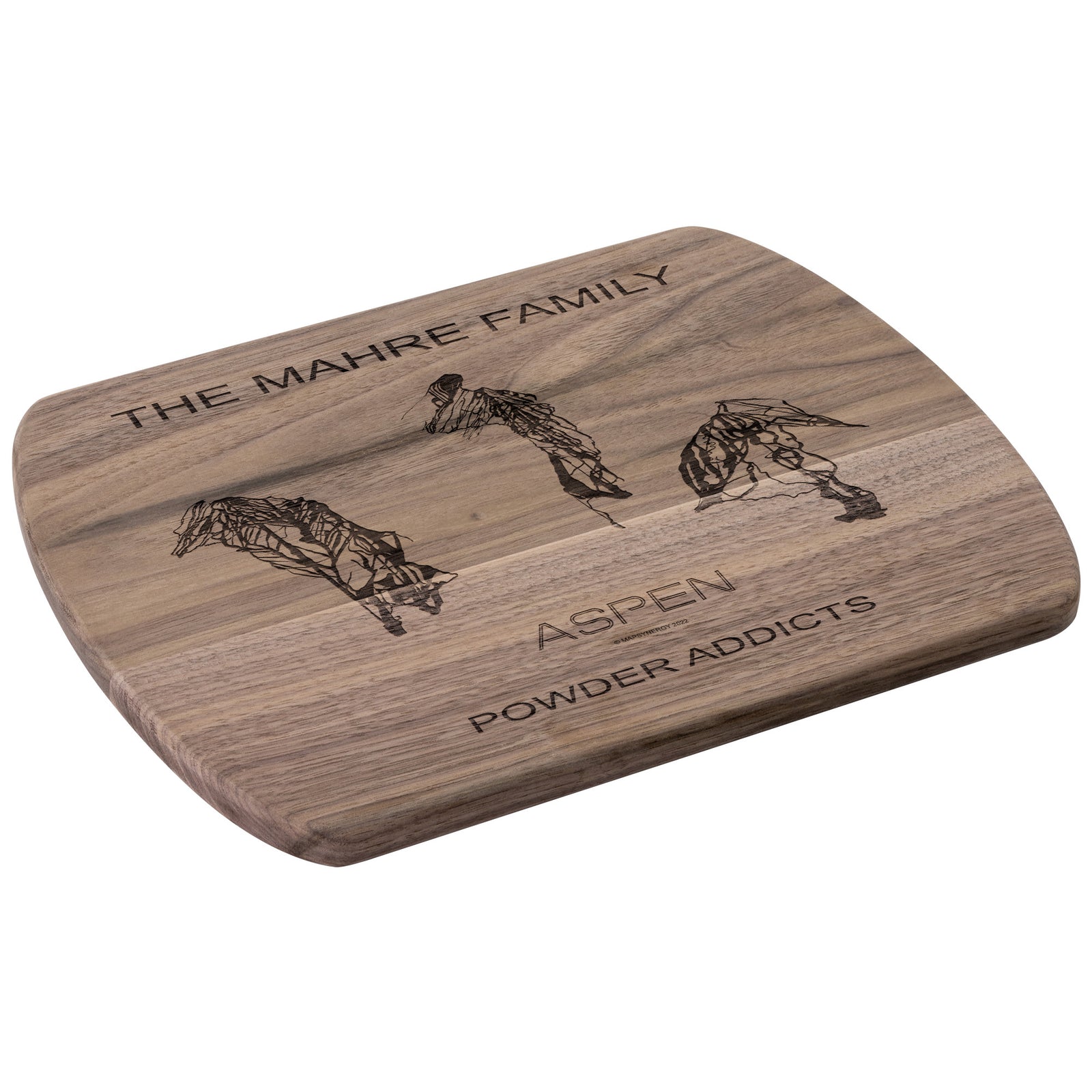 PERSONALIZED Aspen ,Colorado SKI TRAIL MAP CUTTING BOARD