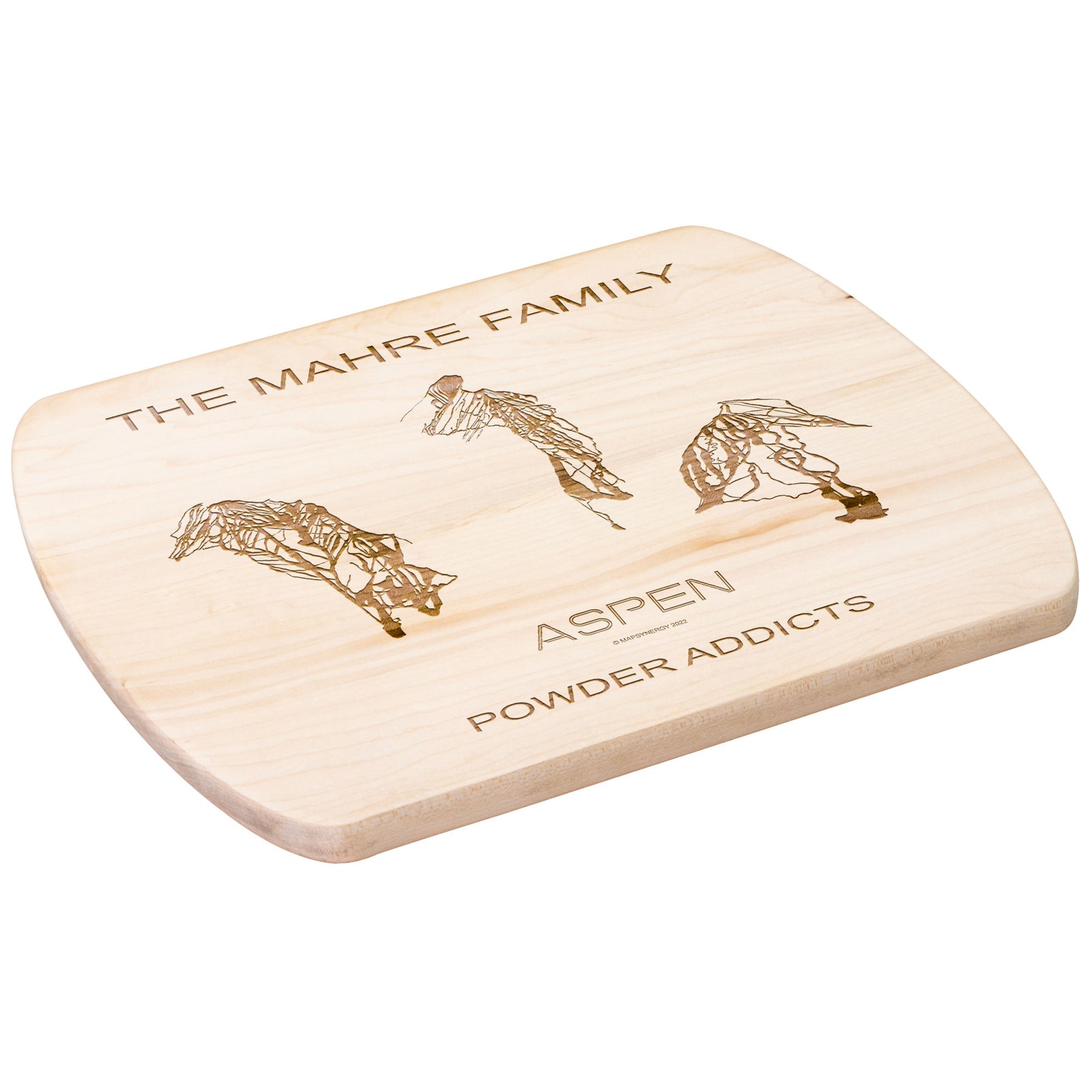 PERSONALIZED Aspen ,Colorado SKI TRAIL MAP CUTTING BOARD