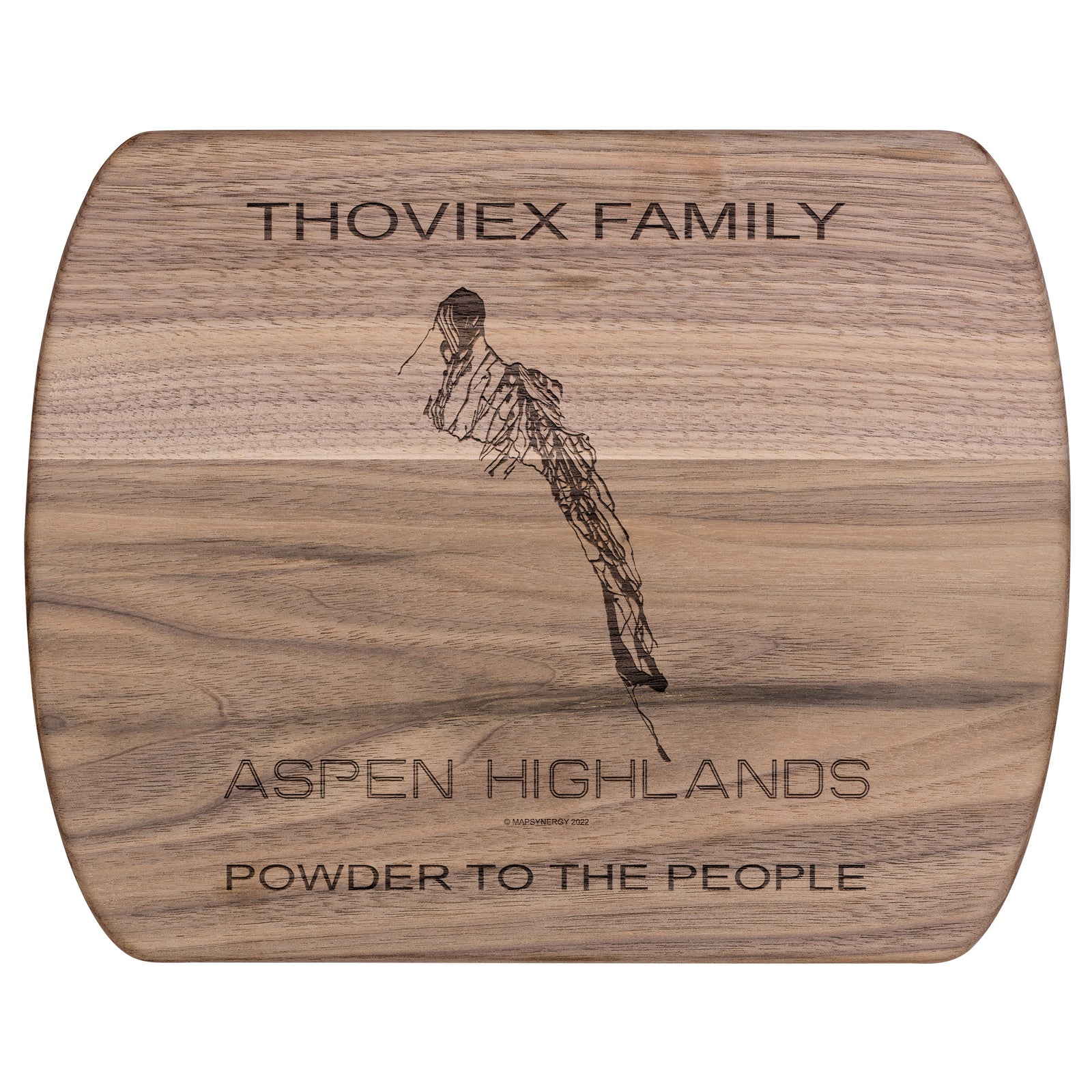 PERSONALIZED Aspen Highlands ,Colorado SKI TRAIL MAP CUTTING BOARD
