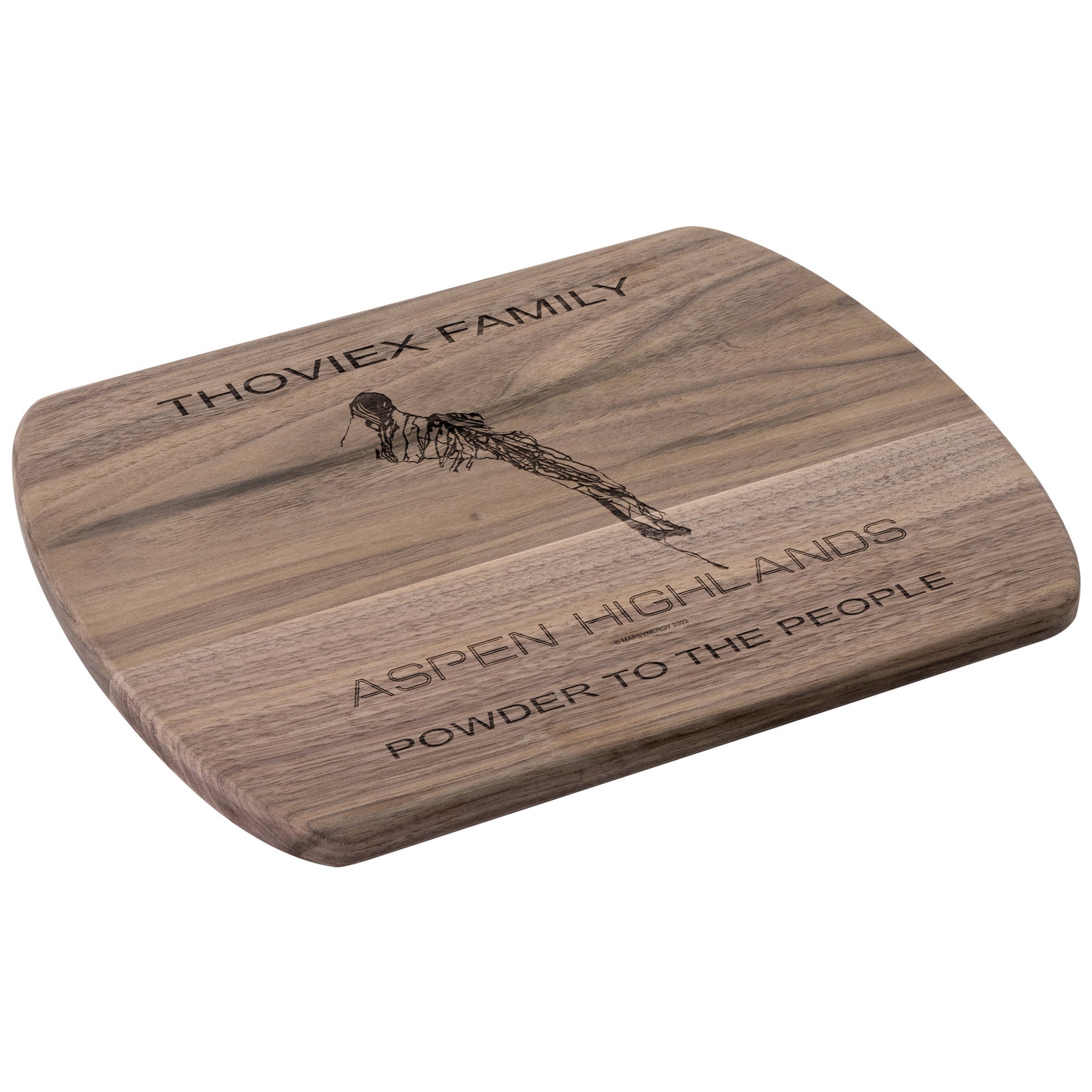 PERSONALIZED Aspen Highlands ,Colorado SKI TRAIL MAP CUTTING BOARD