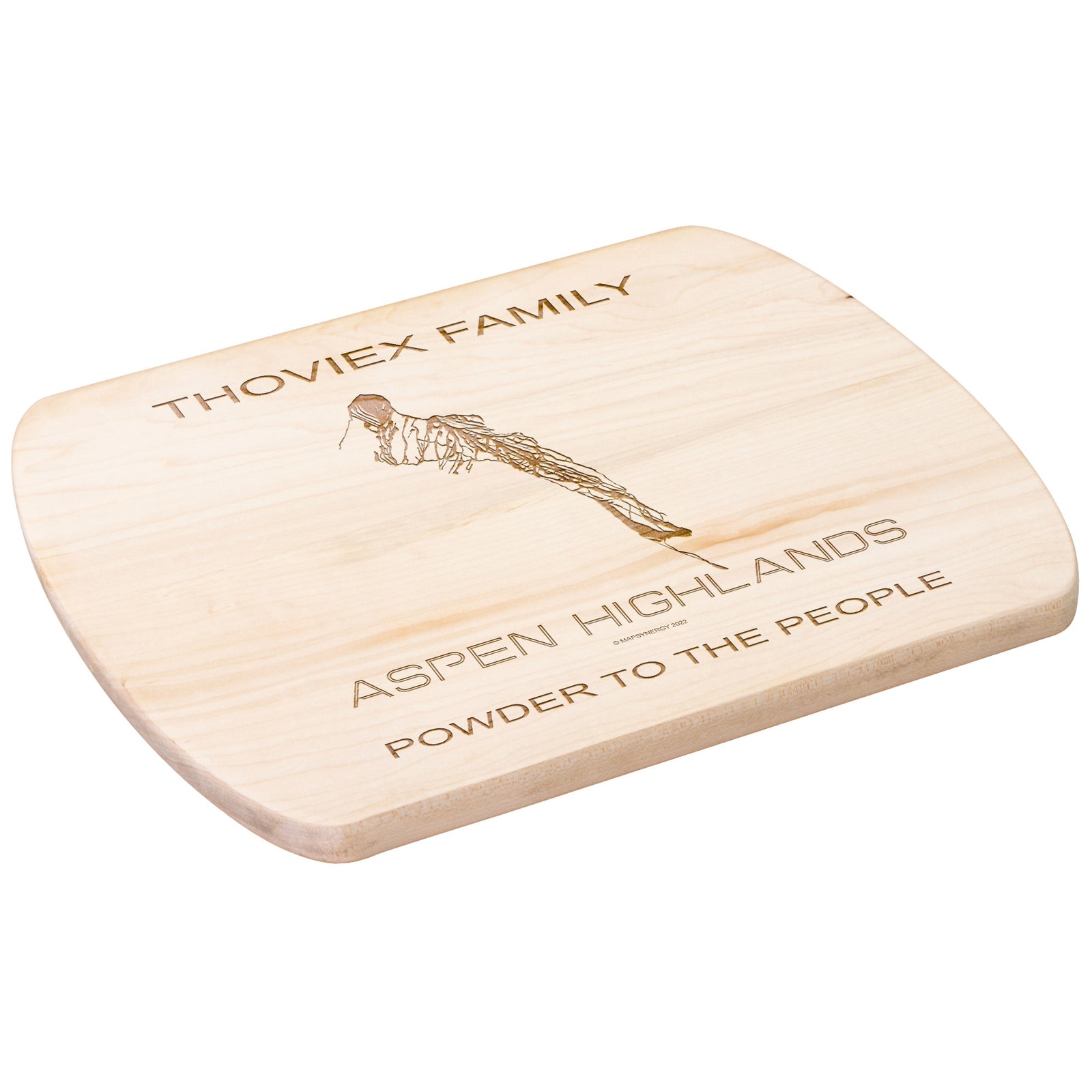 PERSONALIZED Aspen Highlands ,Colorado SKI TRAIL MAP CUTTING BOARD