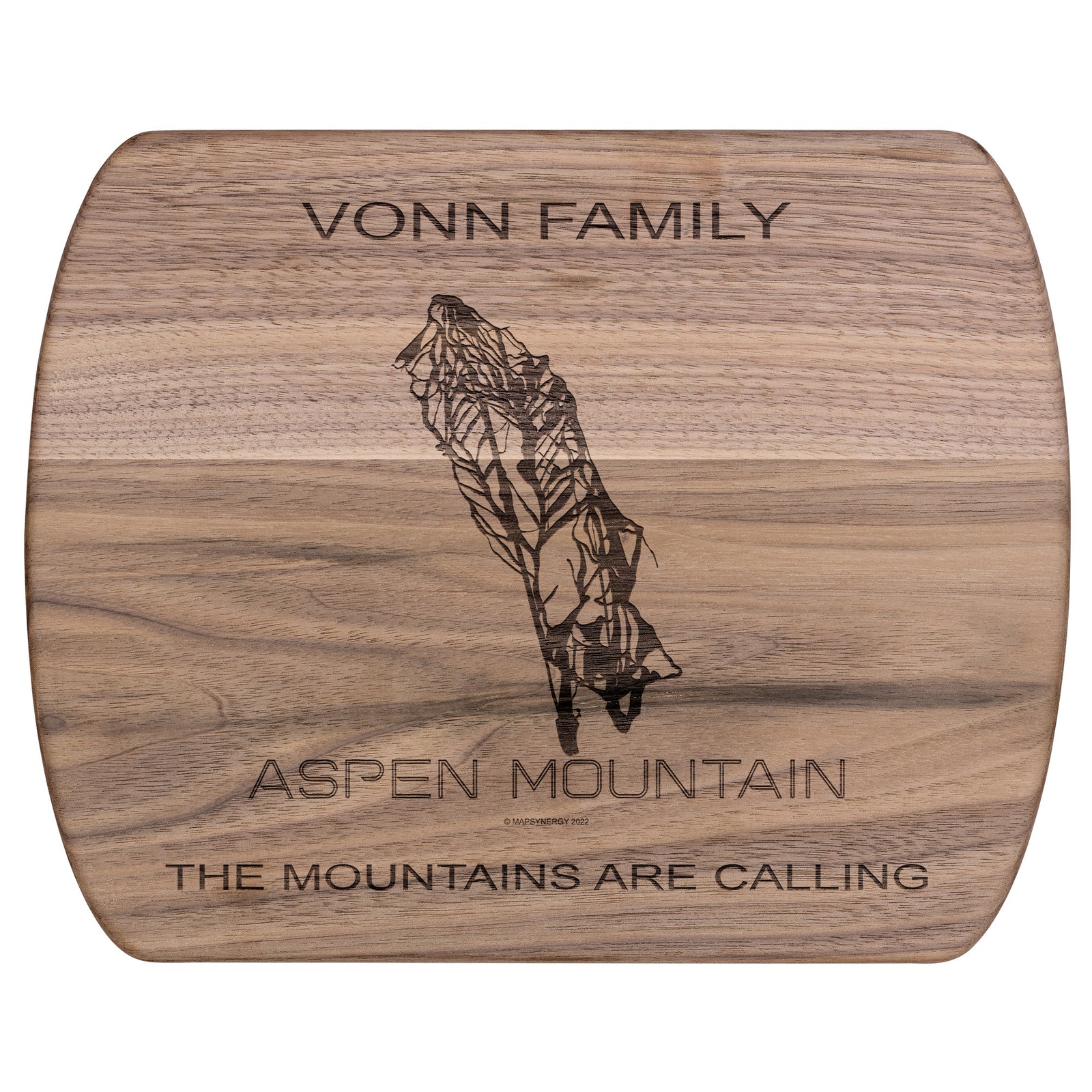 PERSONALIZED Aspen Mountain ,Colorado SKI TRAIL MAP CUTTING BOARD