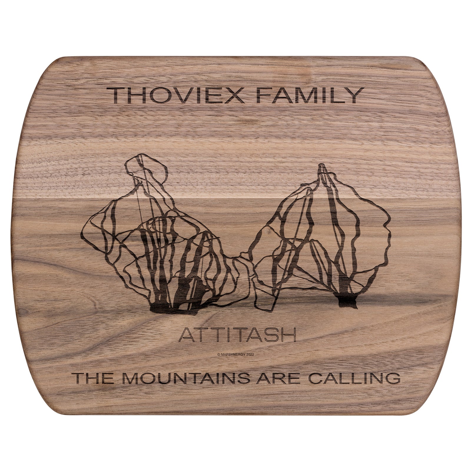 PERSONALIZED Attitash , New Hampshire SKI TRAIL MAP CUTTING BOARD