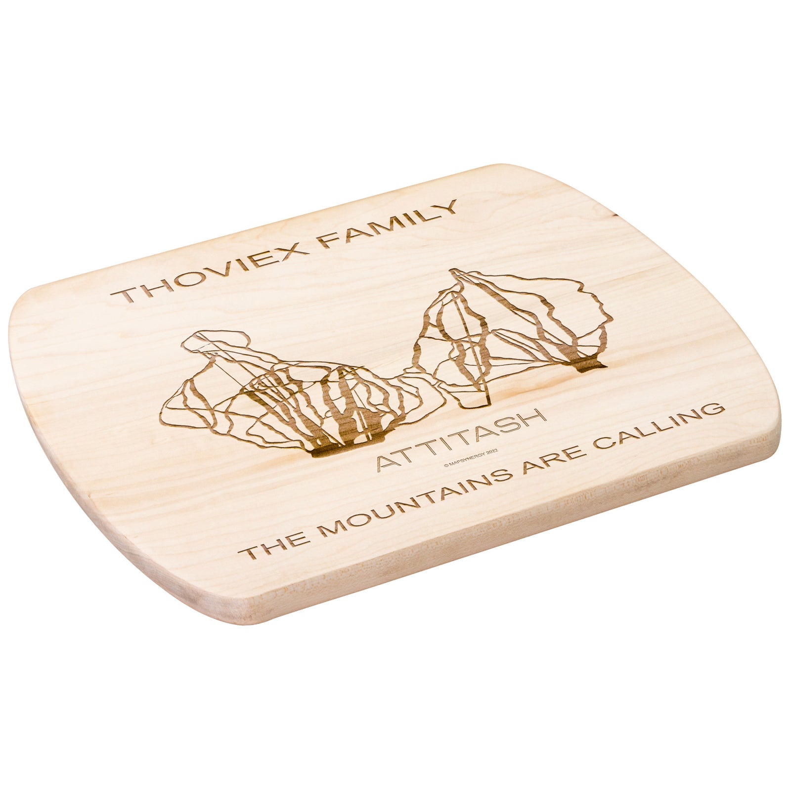 PERSONALIZED Attitash , New Hampshire SKI TRAIL MAP CUTTING BOARD