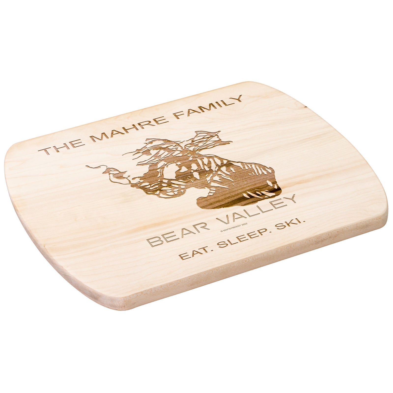 PERSONALIZED BEAR VALLEY, CALIFORNIA SKI TRAIL MAP CUTTING BOARD