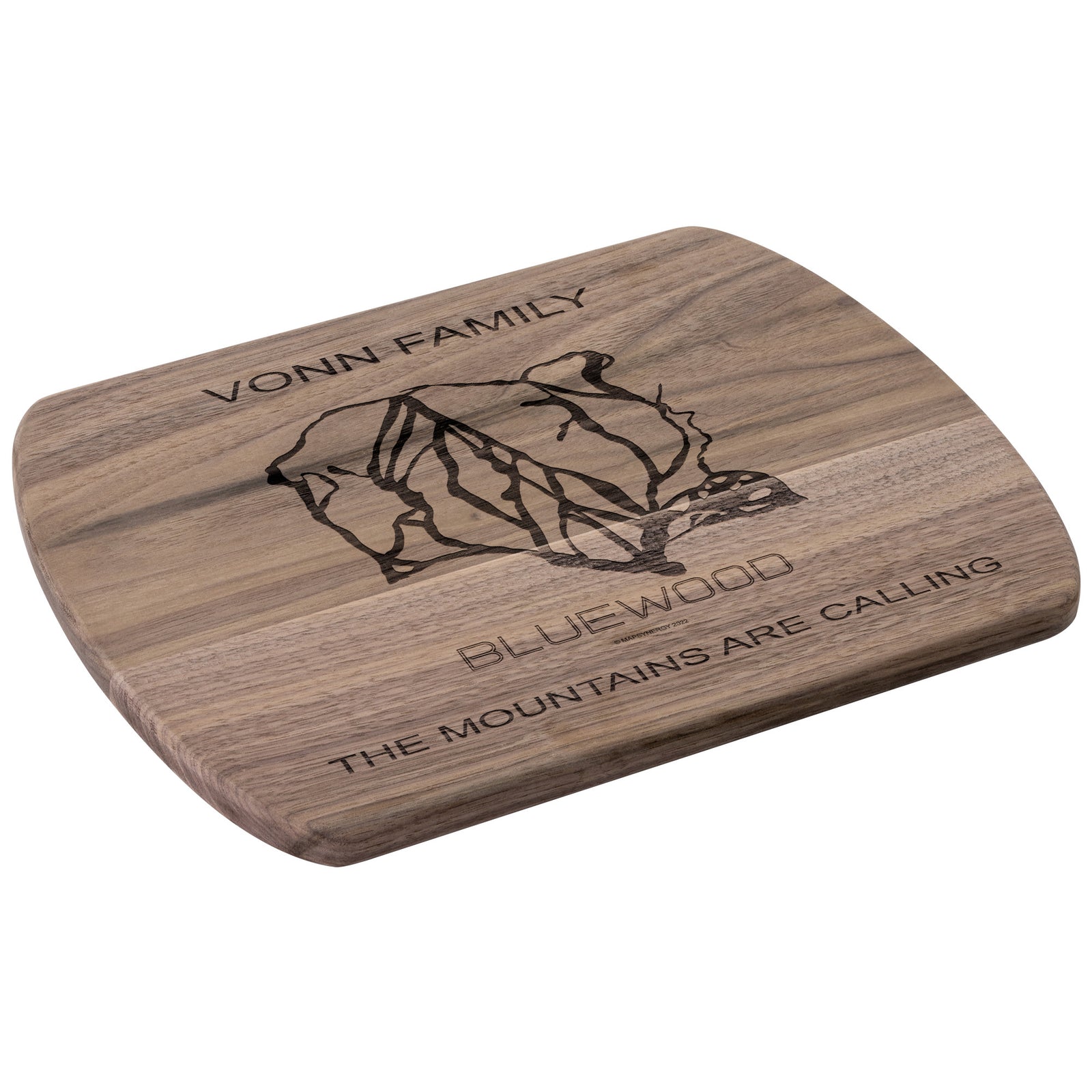 PERSONALIZED BLUEWOOD, WASHINGTON SKI TRAIL MAP CUTTING BOARD