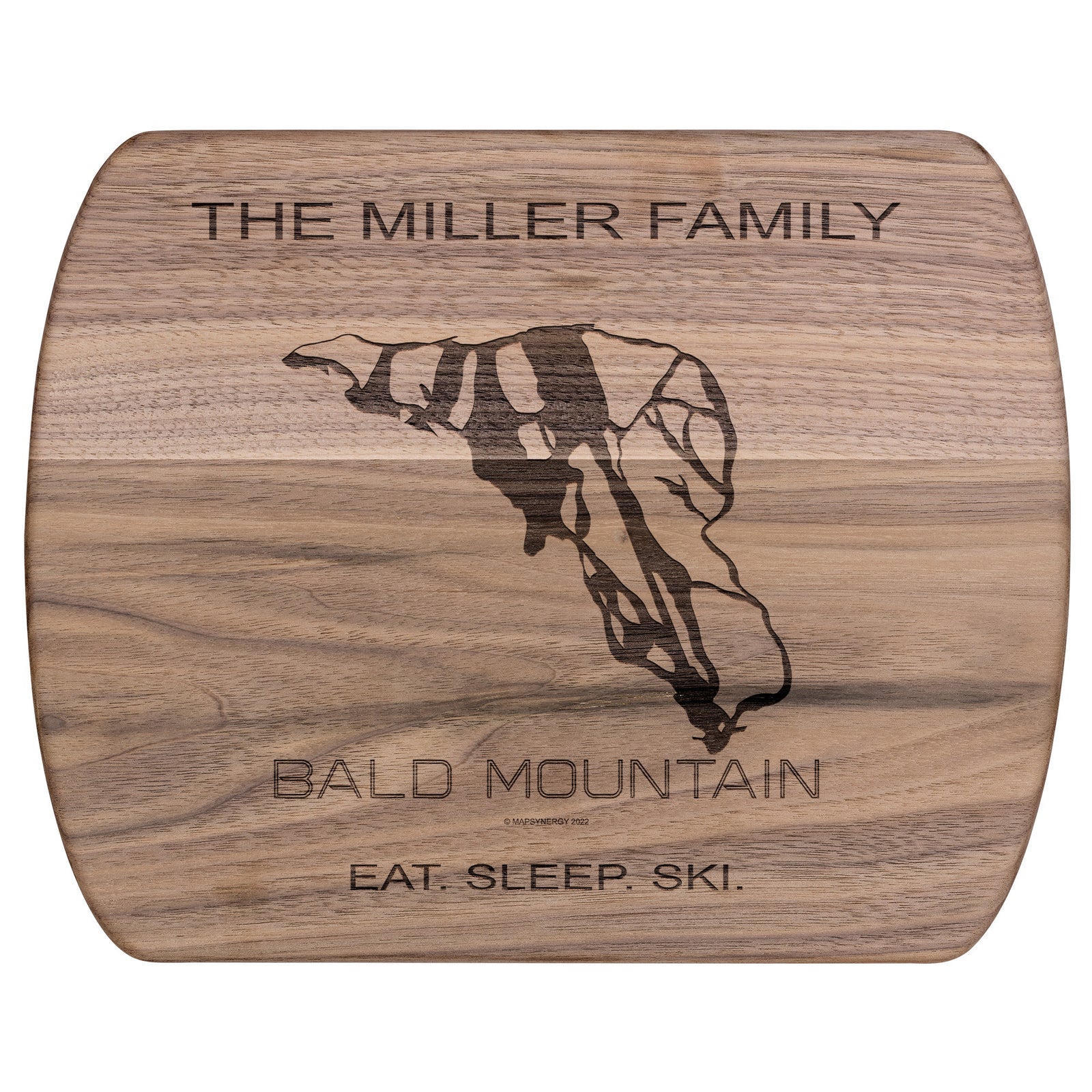 PERSONALIZED Bald Mountain , Idaho SKI TRAIL MAP CUTTING BOARD