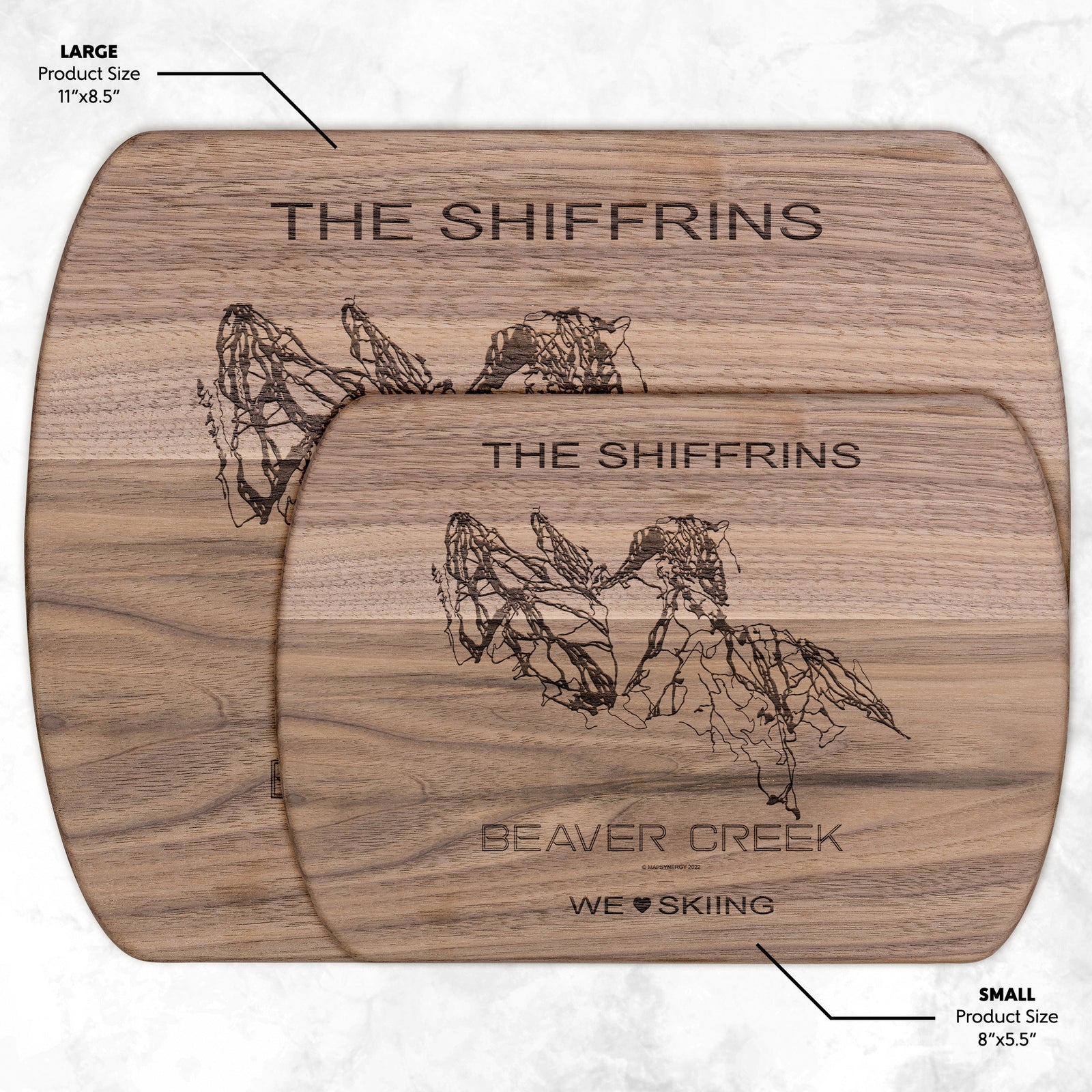 PERSONALIZED Beaver Creek ,Colorado SKI TRAIL MAP CUTTING BOARD