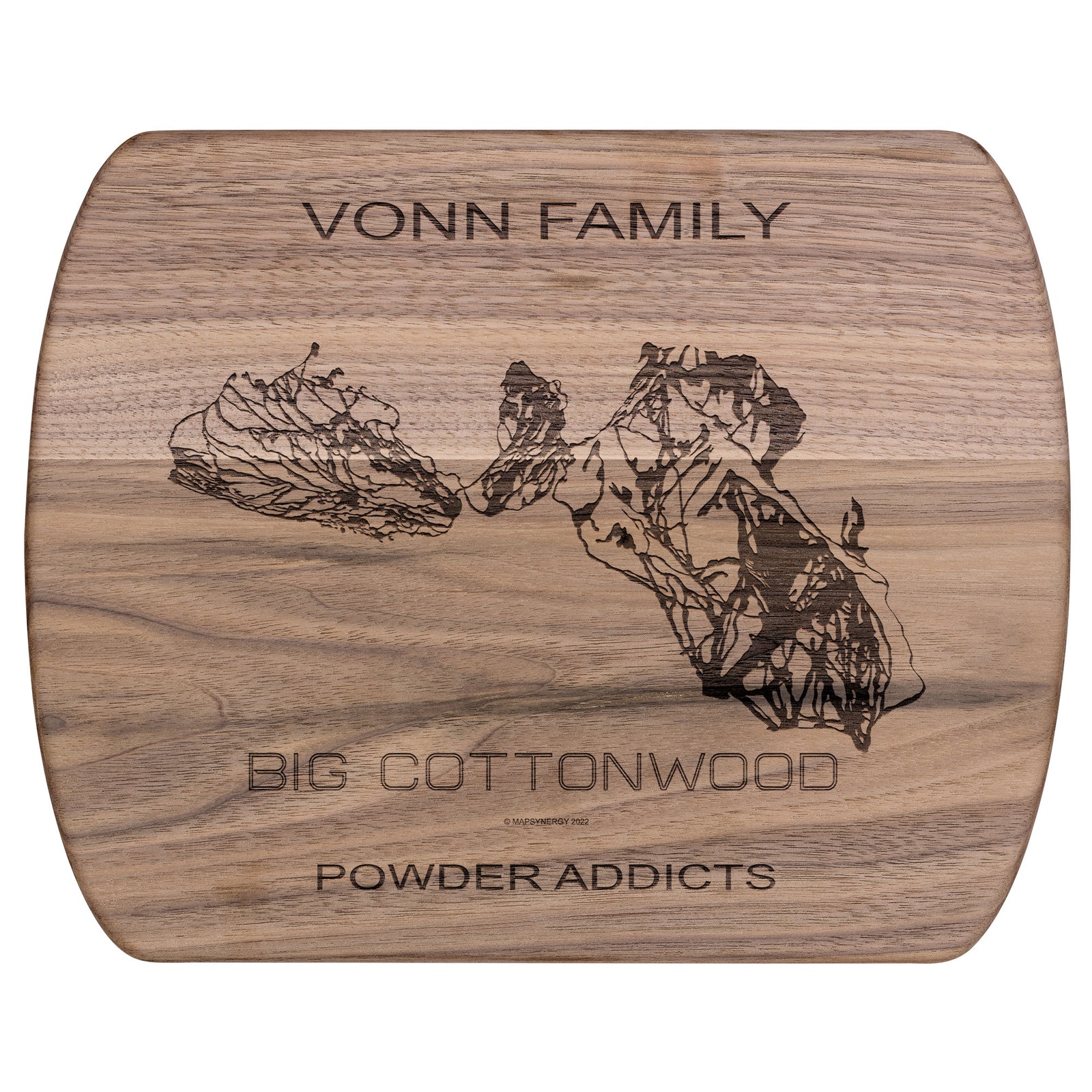 PERSONALIZED Big Cottonwood, Utah SKI TRAIL MAP CUTTING BOARD