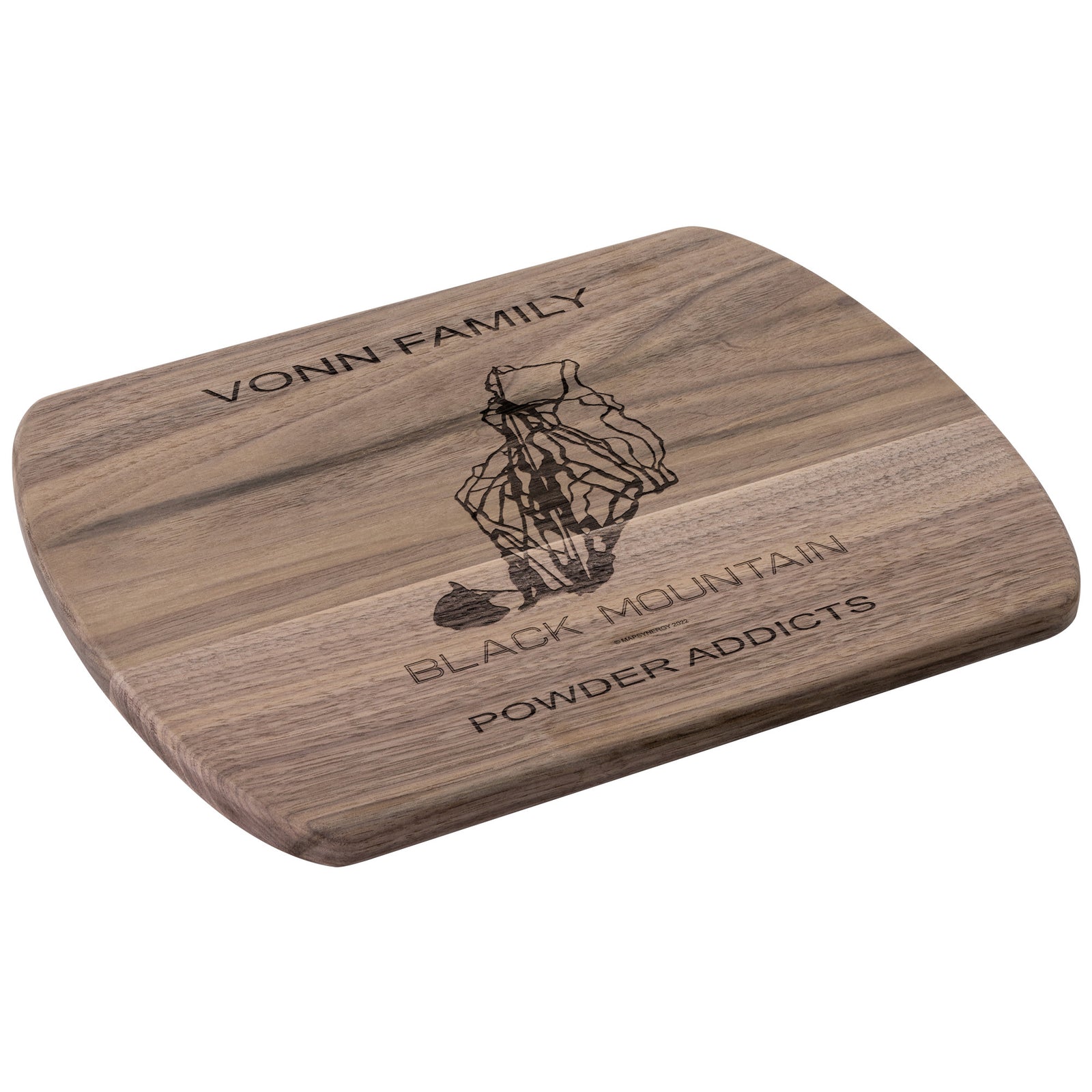 PERSONALIZED Black Mountain , New Hampshire SKI TRAIL MAP CUTTING BOARD