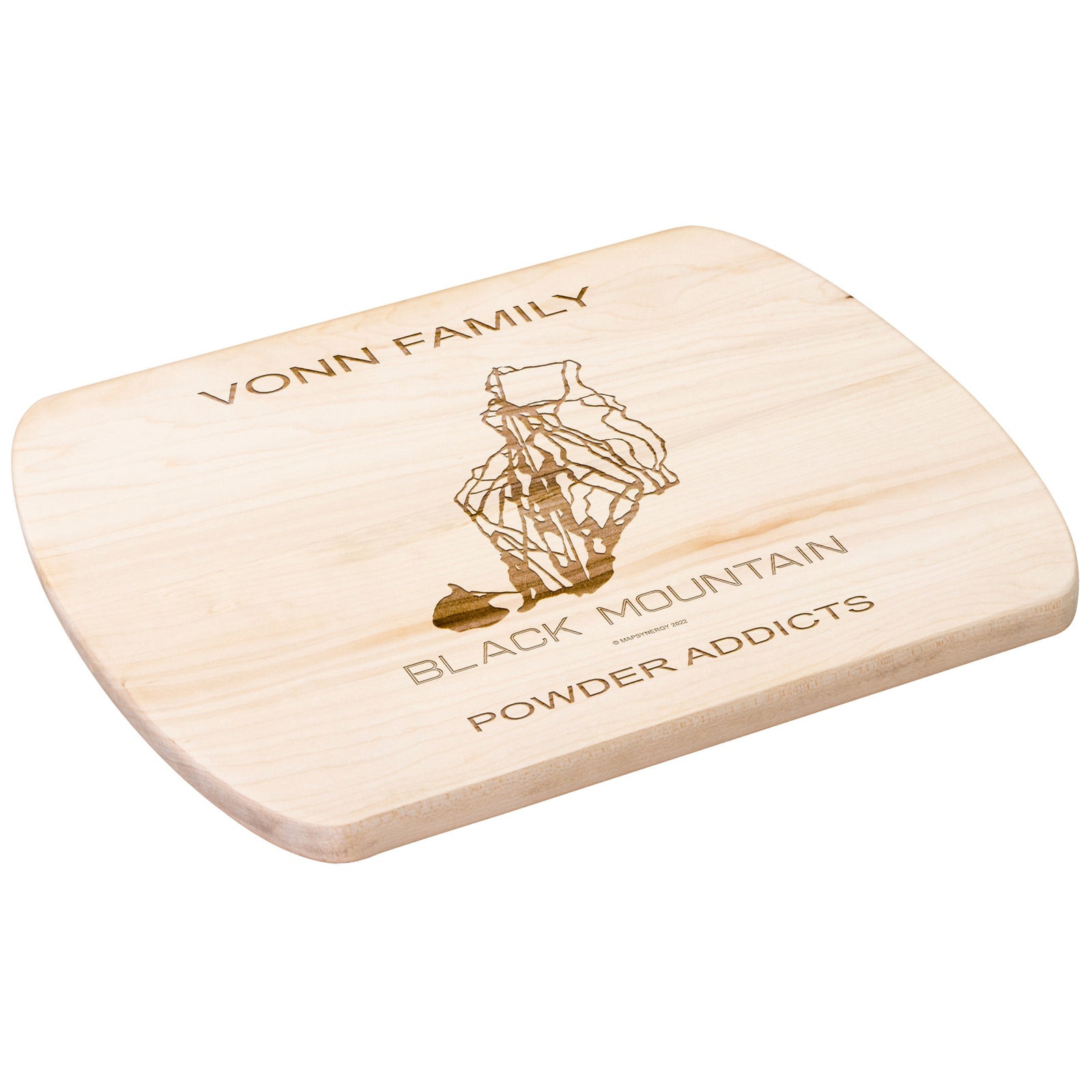 PERSONALIZED Black Mountain , New Hampshire SKI TRAIL MAP CUTTING BOARD