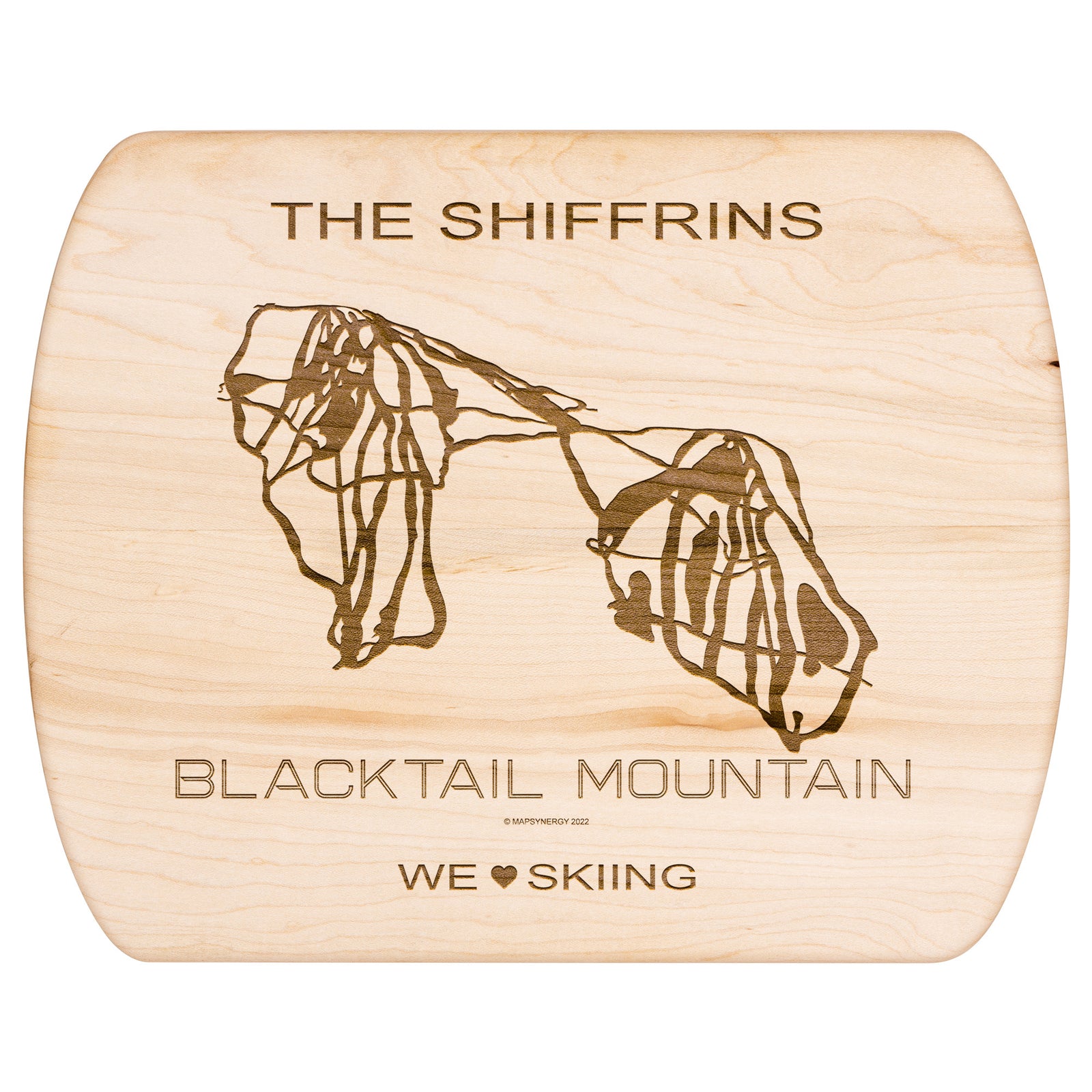 PERSONALIZED Blacktail Mountain , Montana SKI TRAIL MAP CUTTING BOARD