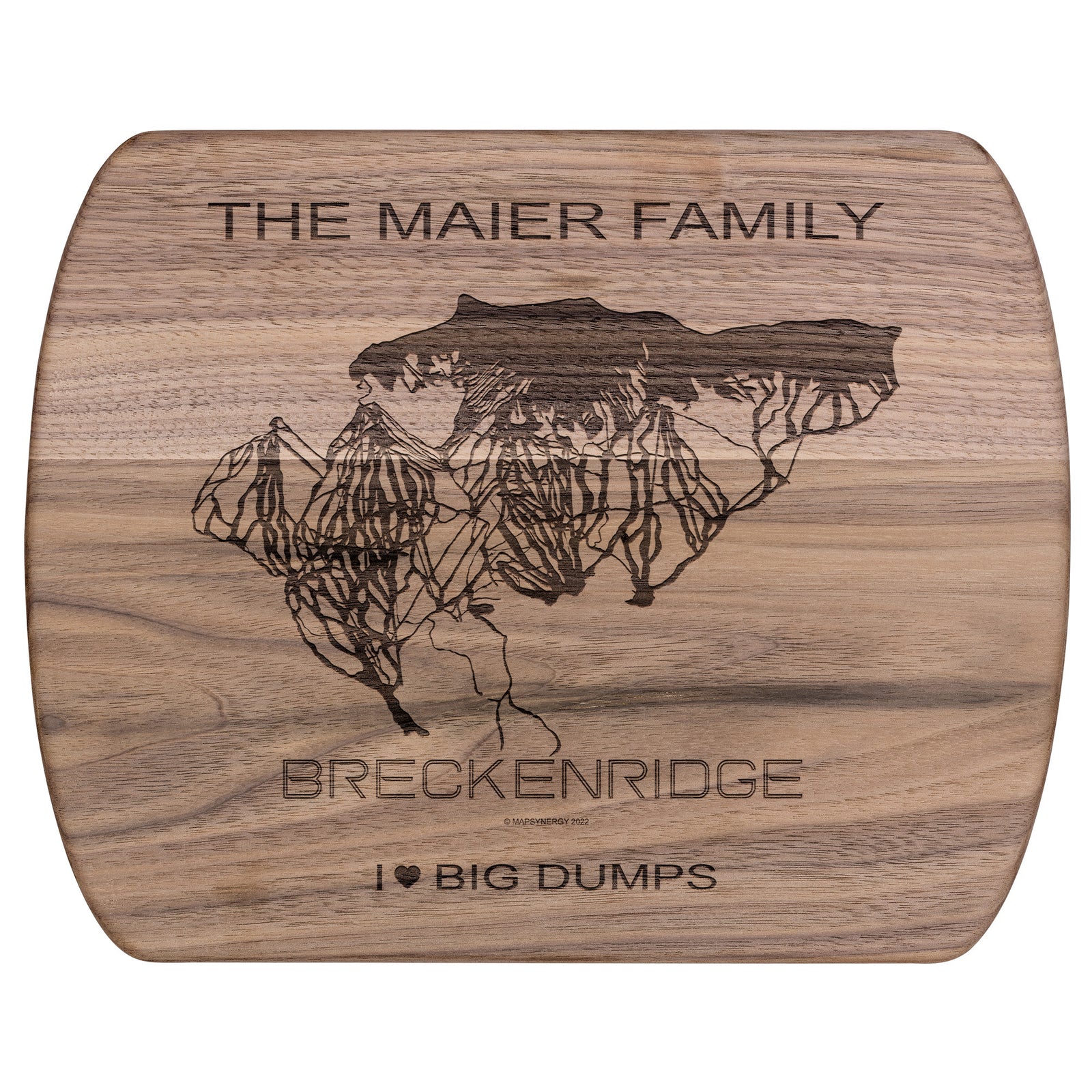 PERSONALIZED Breckenridge ,Colorado SKI TRAIL MAP CUTTING BOARD