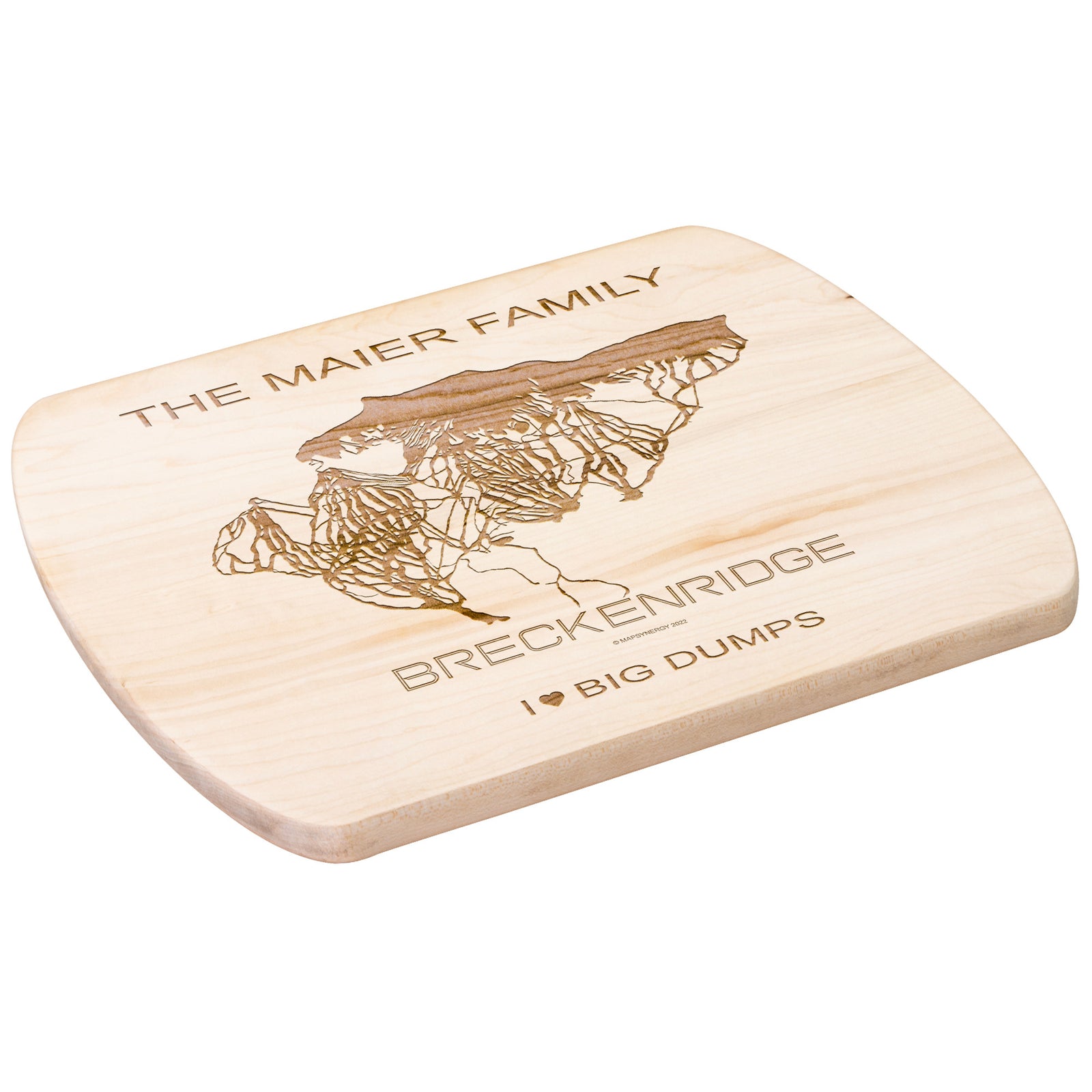 PERSONALIZED Breckenridge ,Colorado SKI TRAIL MAP CUTTING BOARD