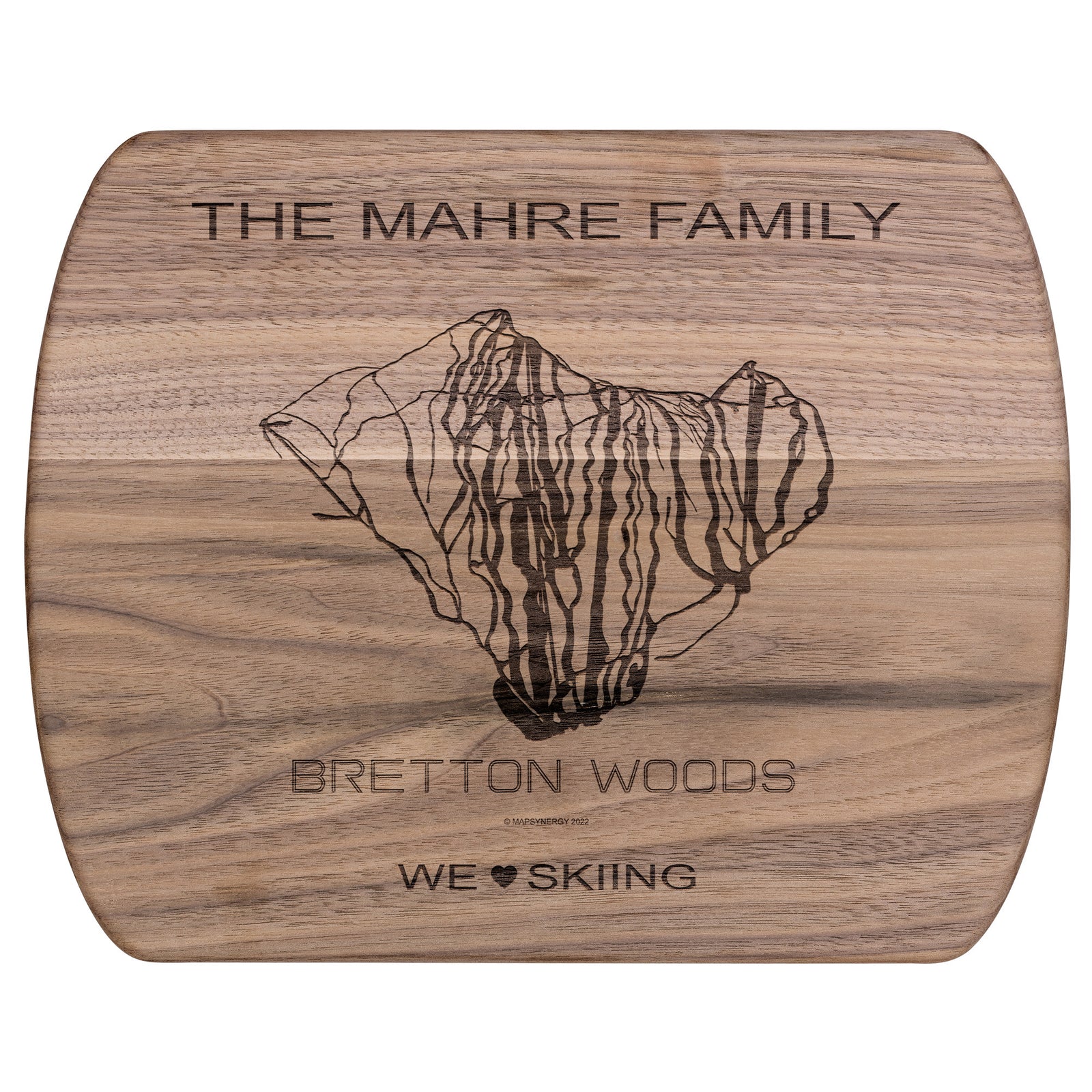 PERSONALIZED Bretton Woods , New Hampshire SKI TRAIL MAP CUTTING BOARD