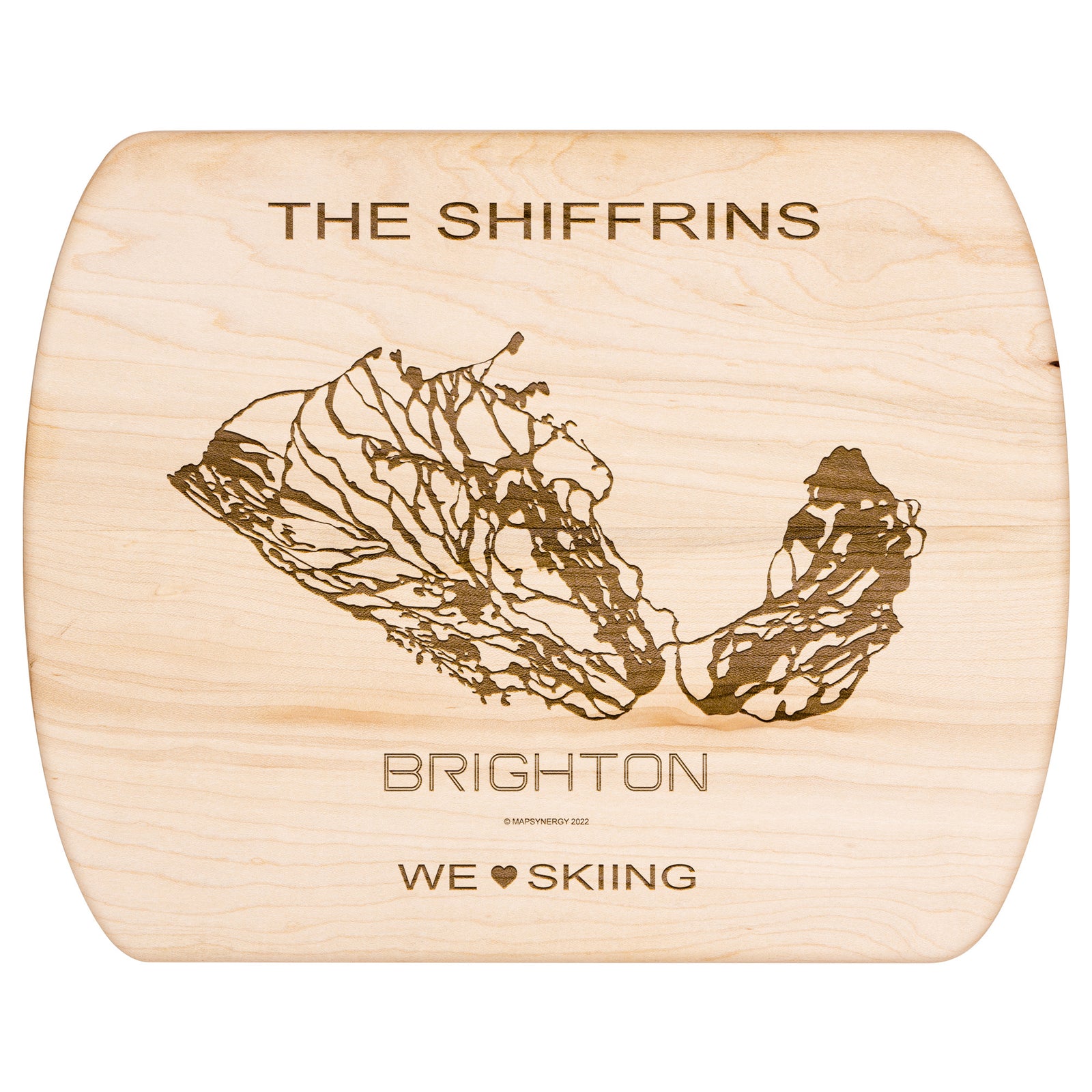 PERSONALIZED Brighton ,Utah SKI TRAIL MAP CUTTING BOARD