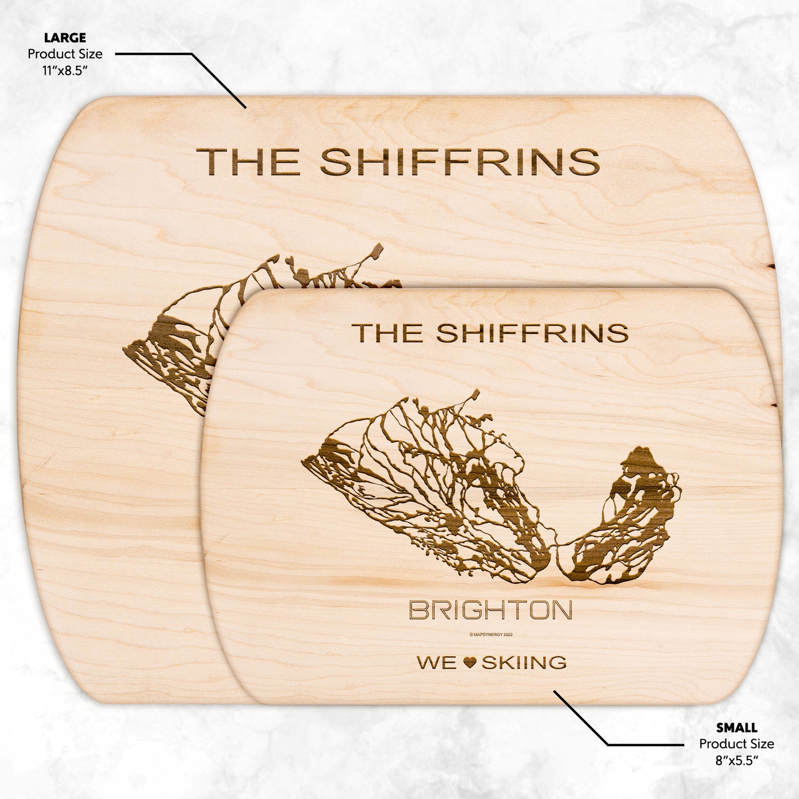 PERSONALIZED Brighton ,Utah SKI TRAIL MAP CUTTING BOARD