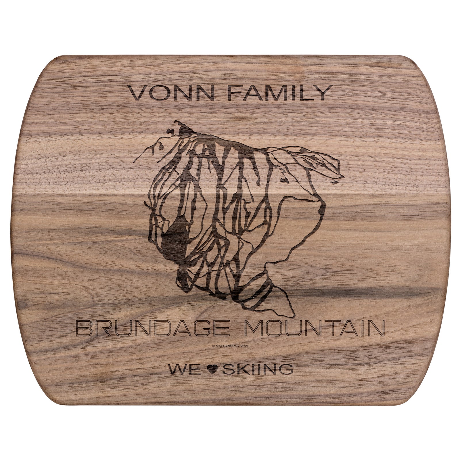 PERSONALIZED Brundage Mountain , Idaho SKI TRAIL MAP CUTTING BOARD
