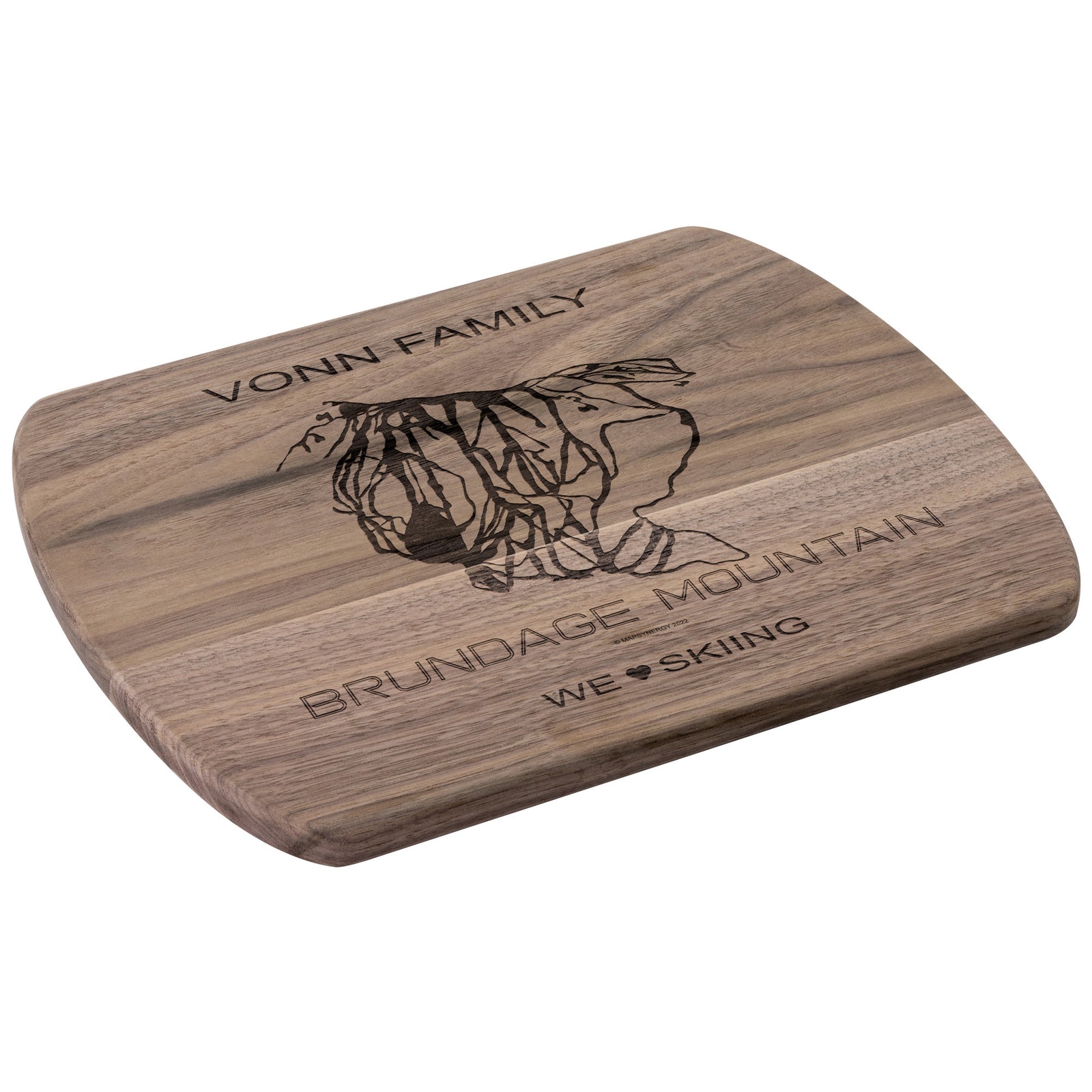PERSONALIZED Brundage Mountain , Idaho SKI TRAIL MAP CUTTING BOARD
