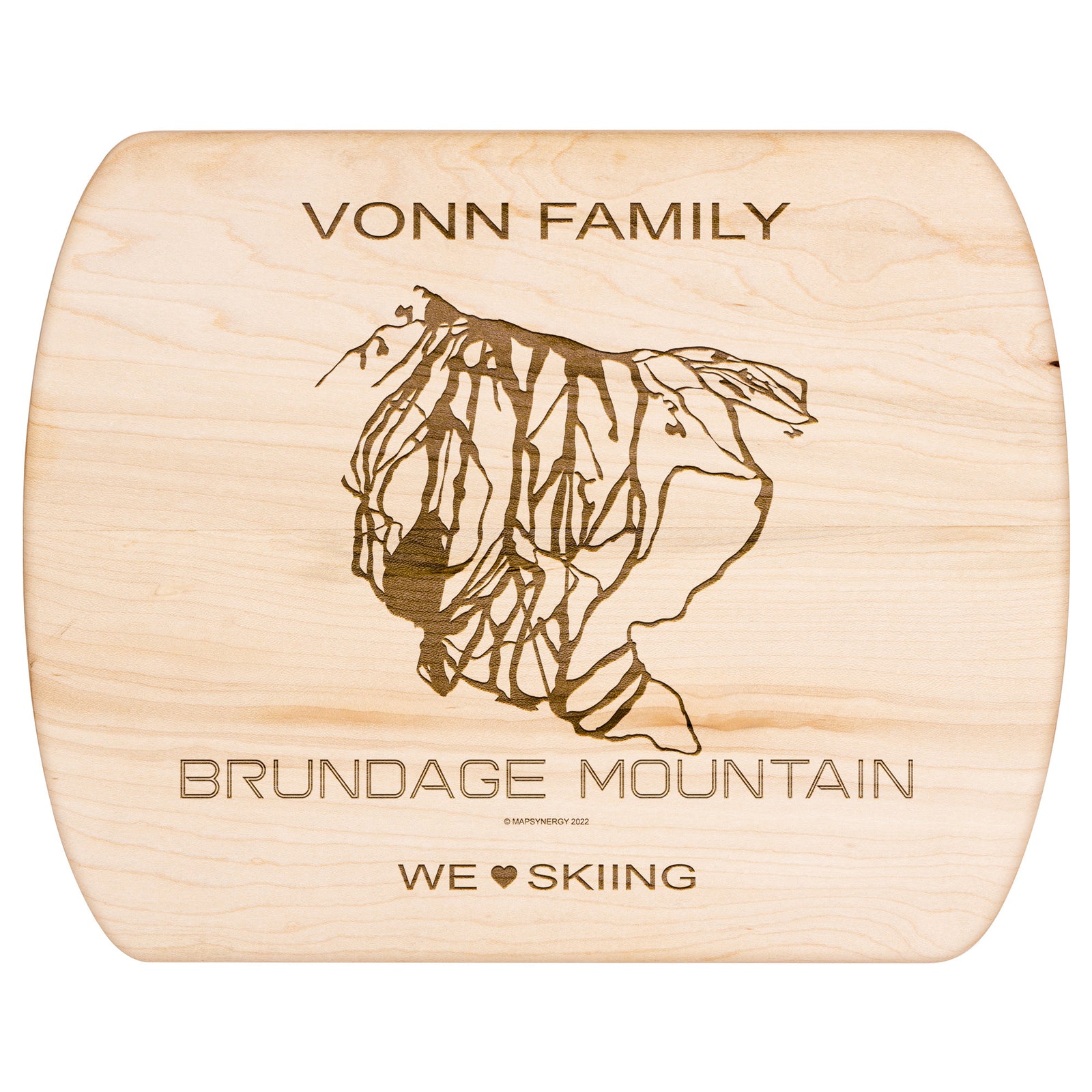 PERSONALIZED Brundage Mountain , Idaho SKI TRAIL MAP CUTTING BOARD