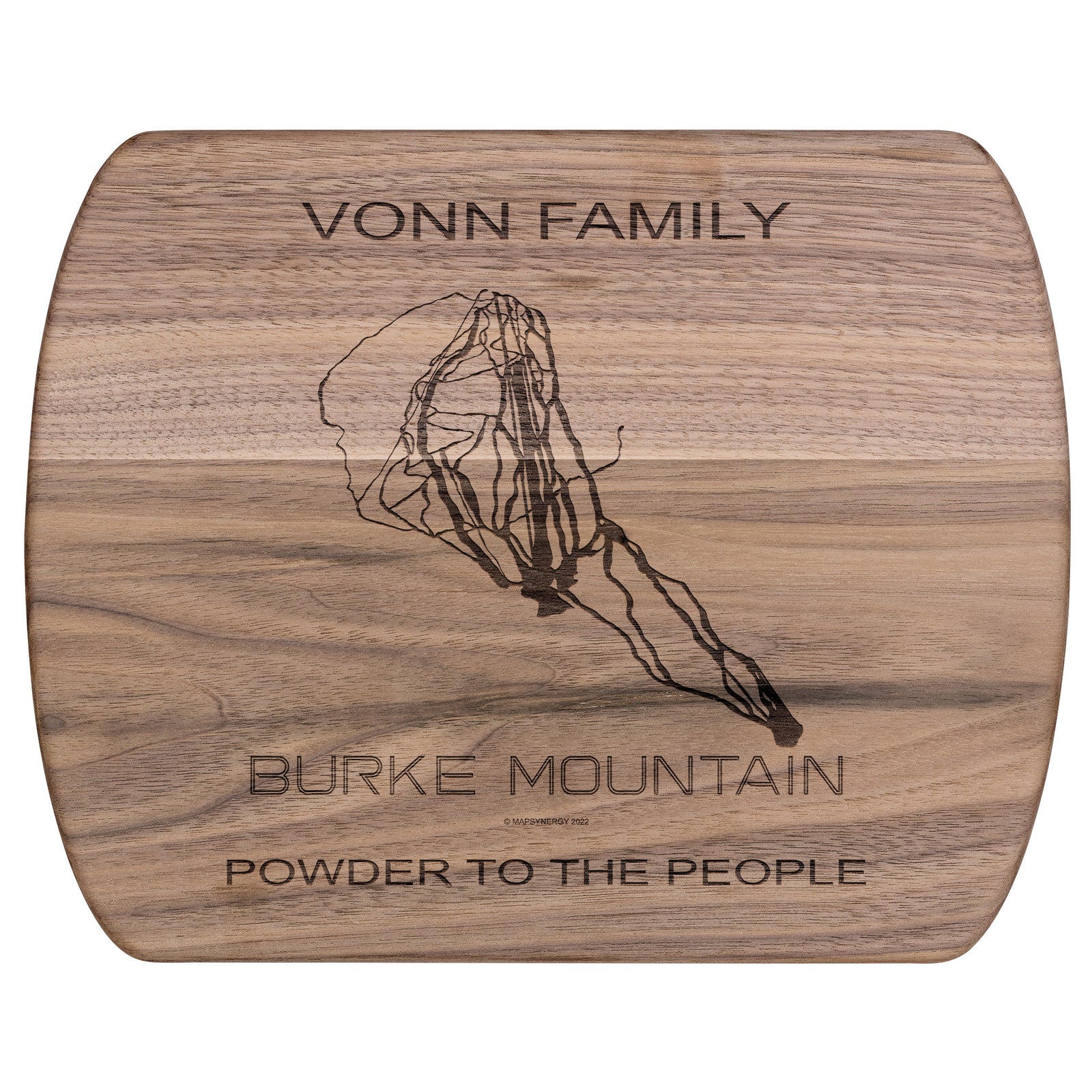 PERSONALIZED Burke Mountain, Vermont SKI TRAIL MAP CUTTING BOARD