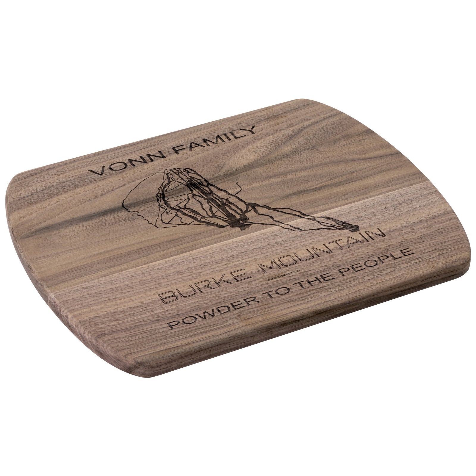 PERSONALIZED Burke Mountain, Vermont SKI TRAIL MAP CUTTING BOARD