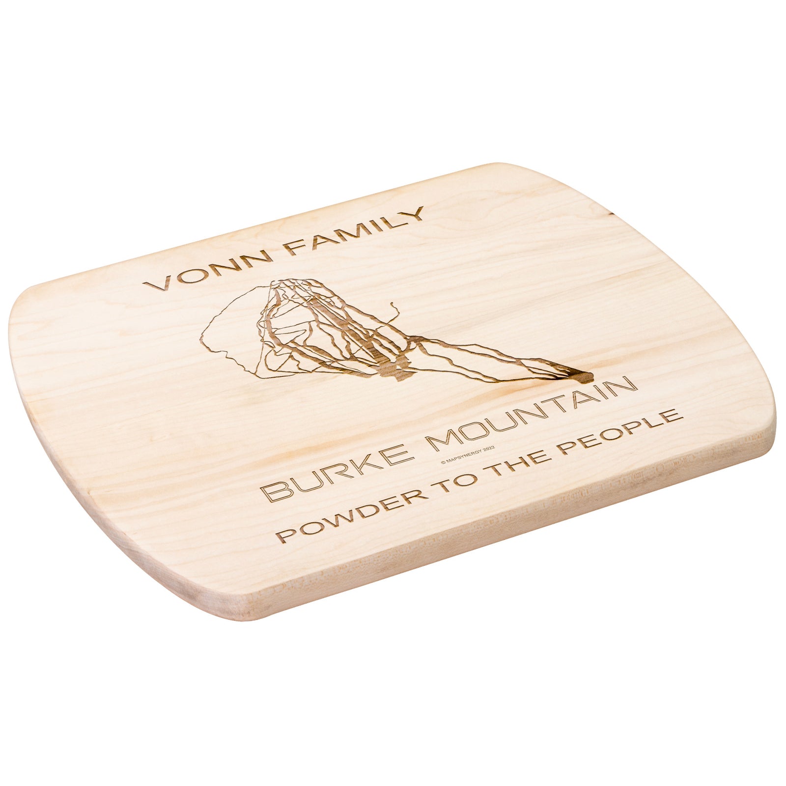 PERSONALIZED Burke Mountain, Vermont SKI TRAIL MAP CUTTING BOARD