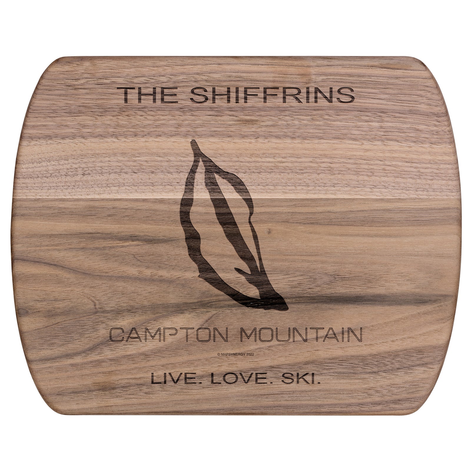 PERSONALIZED Campton Mountain , New Hampshire SKI TRAIL MAP CUTTING BOARD