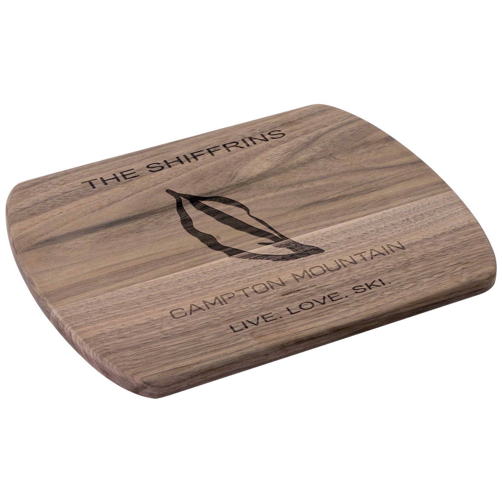 PERSONALIZED Campton Mountain , New Hampshire SKI TRAIL MAP CUTTING BOARD