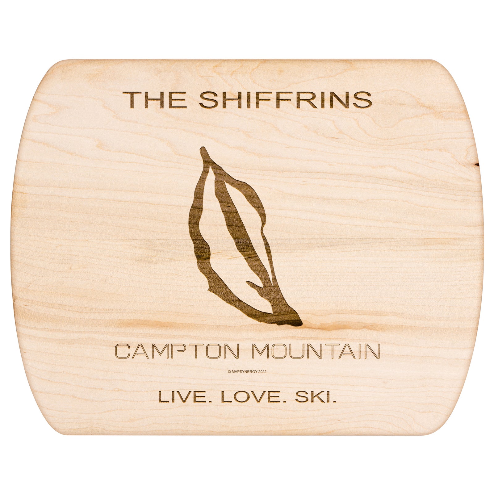 PERSONALIZED Campton Mountain , New Hampshire SKI TRAIL MAP CUTTING BOARD