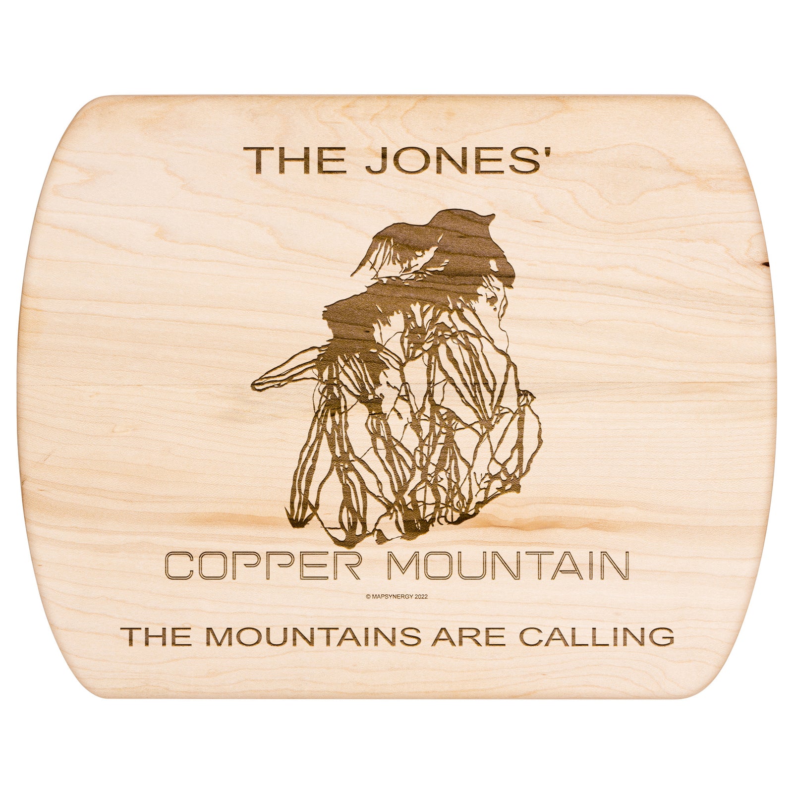 PERSONALIZED Copper Mountain ,Colorado SKI TRAIL MAP CUTTING BOARD