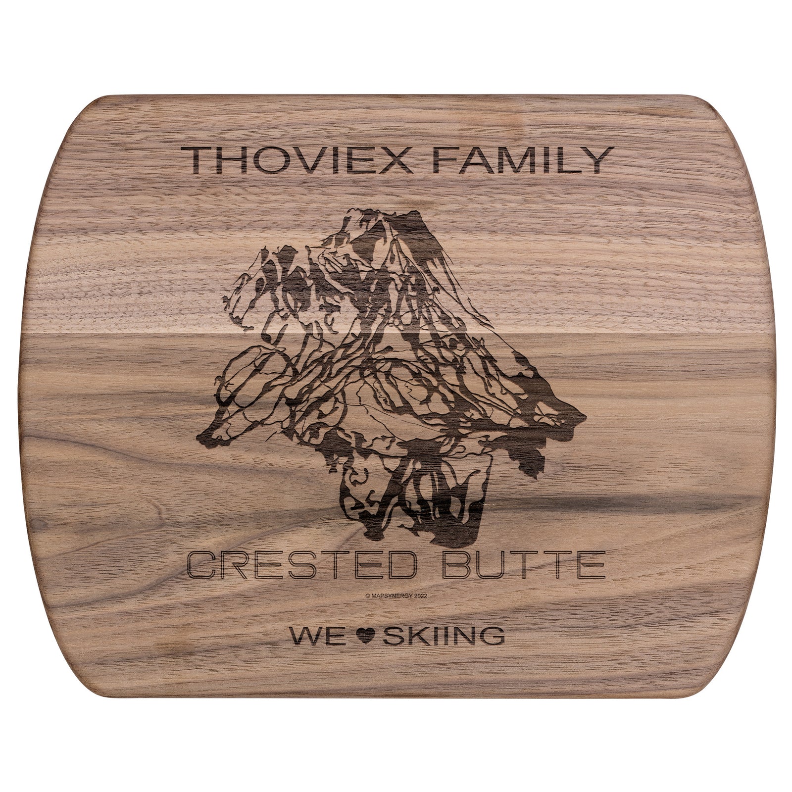 PERSONALIZED Crested Butte ,Colorado SKI TRAIL MAP CUTTING BOARD