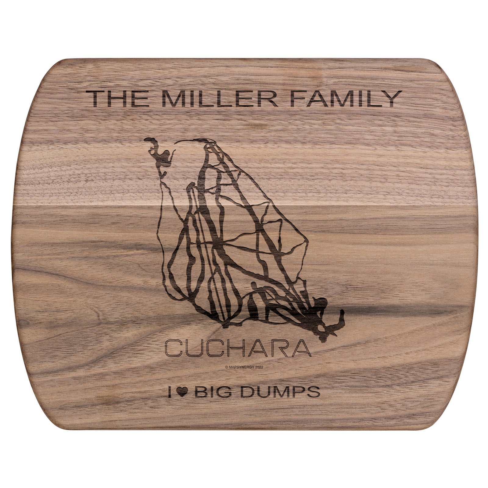 PERSONALIZED Cuchara ,Colorado SKI TRAIL MAP CUTTING BOARD