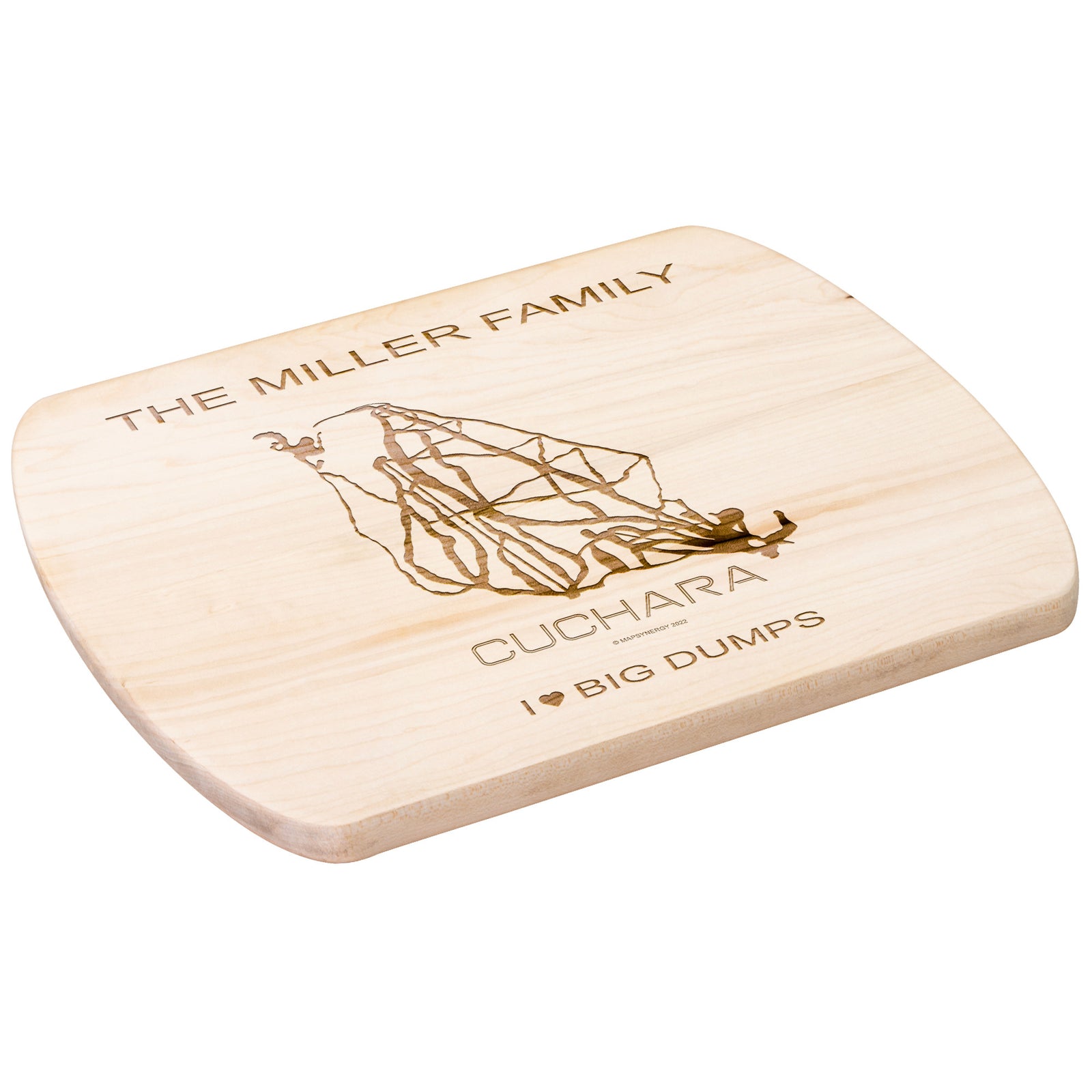 PERSONALIZED Cuchara ,Colorado SKI TRAIL MAP CUTTING BOARD