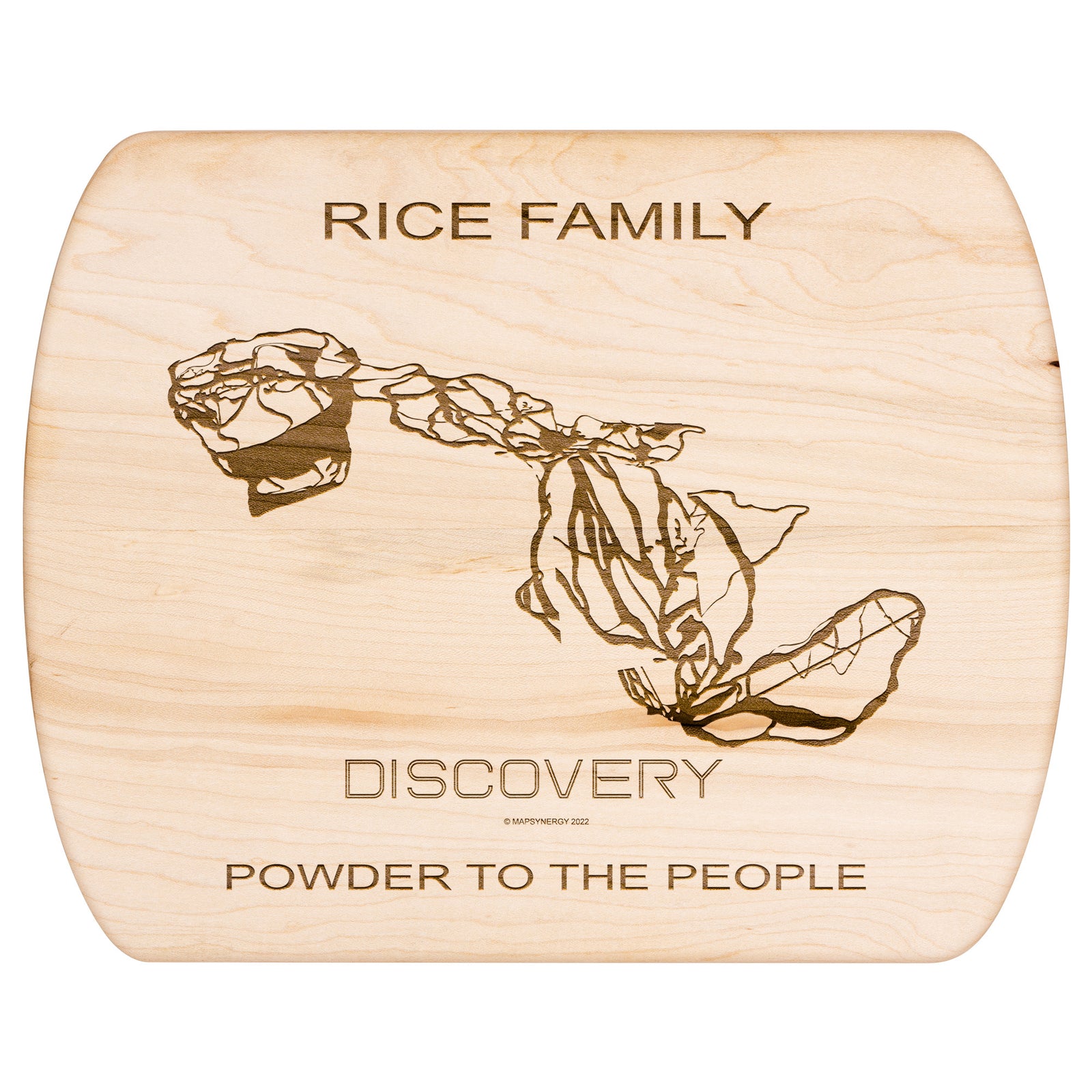 PERSONALIZED Discovery , Montana SKI TRAIL MAP CUTTING BOARD