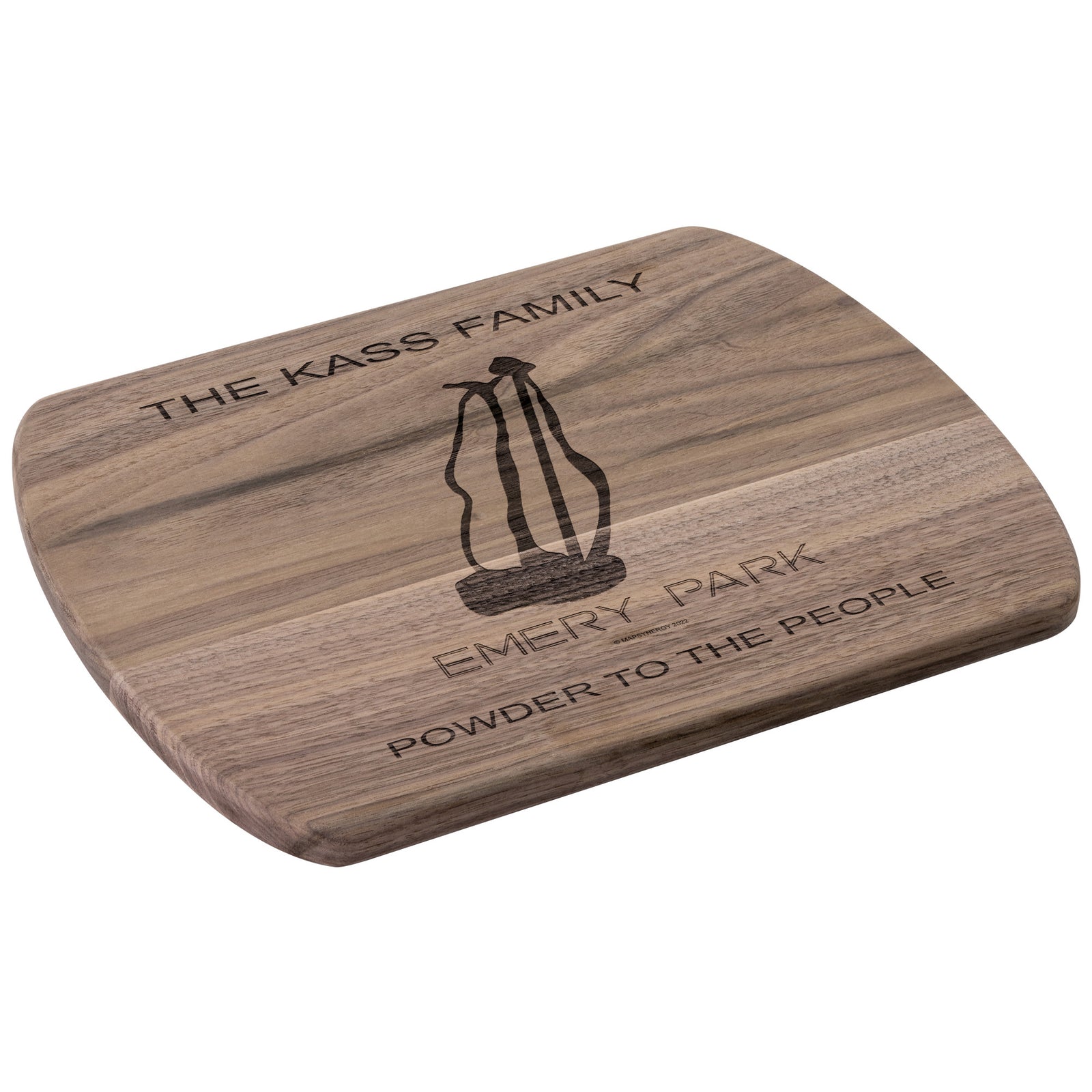PERSONALIZED EMERY PARK, NEW YORK SKI TRAIL MAP CUTTING BOARD