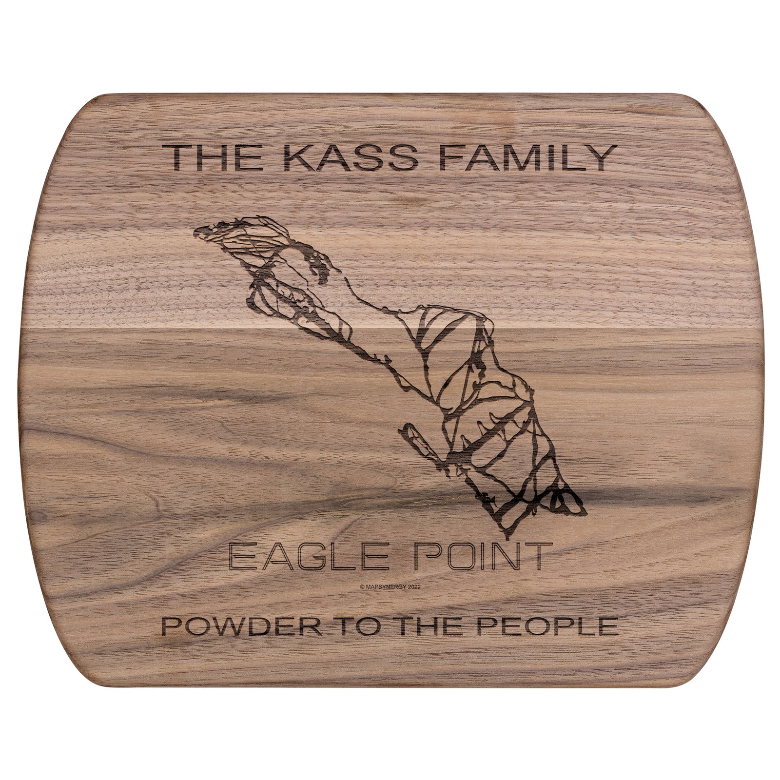 PERSONALIZED Eagle Point, Utah SKI TRAIL MAP CUTTING BOARD