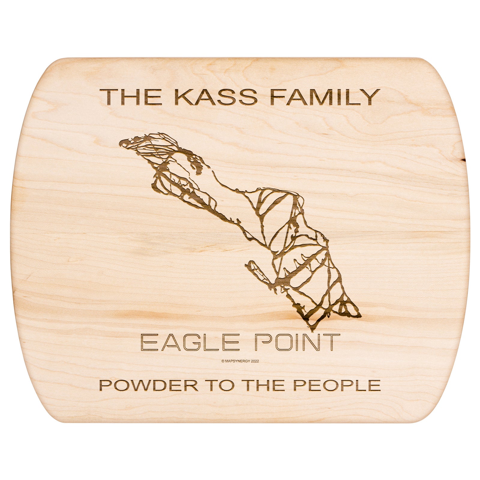 PERSONALIZED Eagle Point, Utah SKI TRAIL MAP CUTTING BOARD