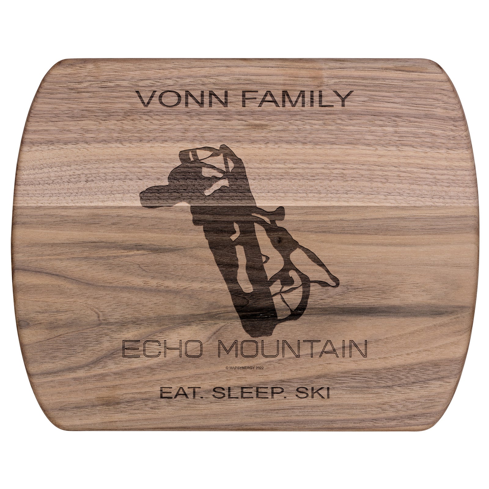 PERSONALIZED Echo Mountain ,Colorado SKI TRAIL MAP CUTTING BOARD