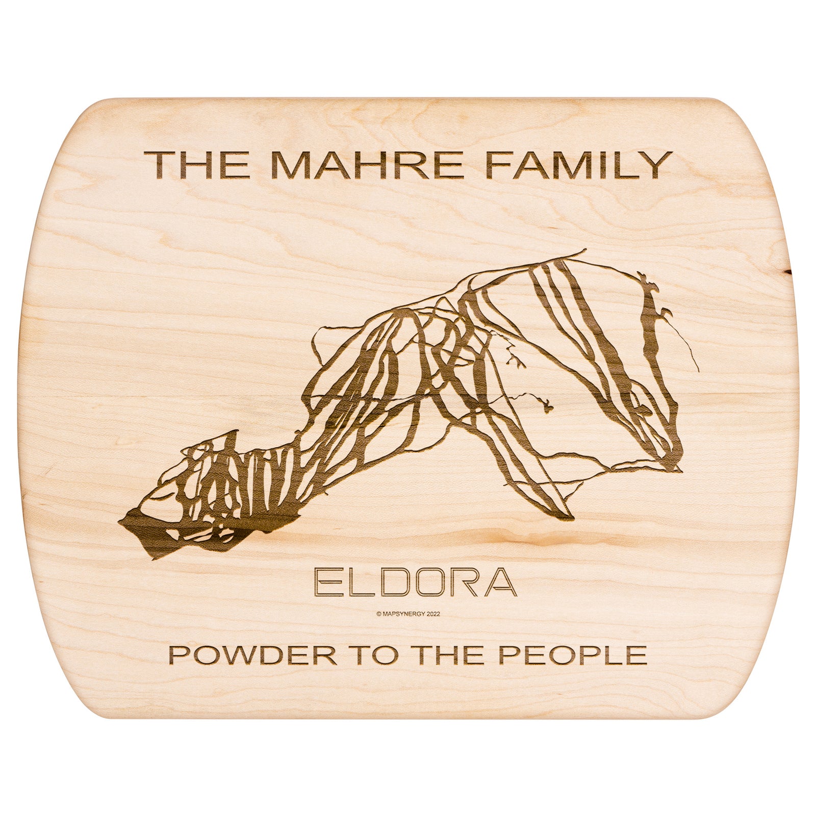 PERSONALIZED Eldora ,Colorado SKI TRAIL MAP CUTTING BOARD