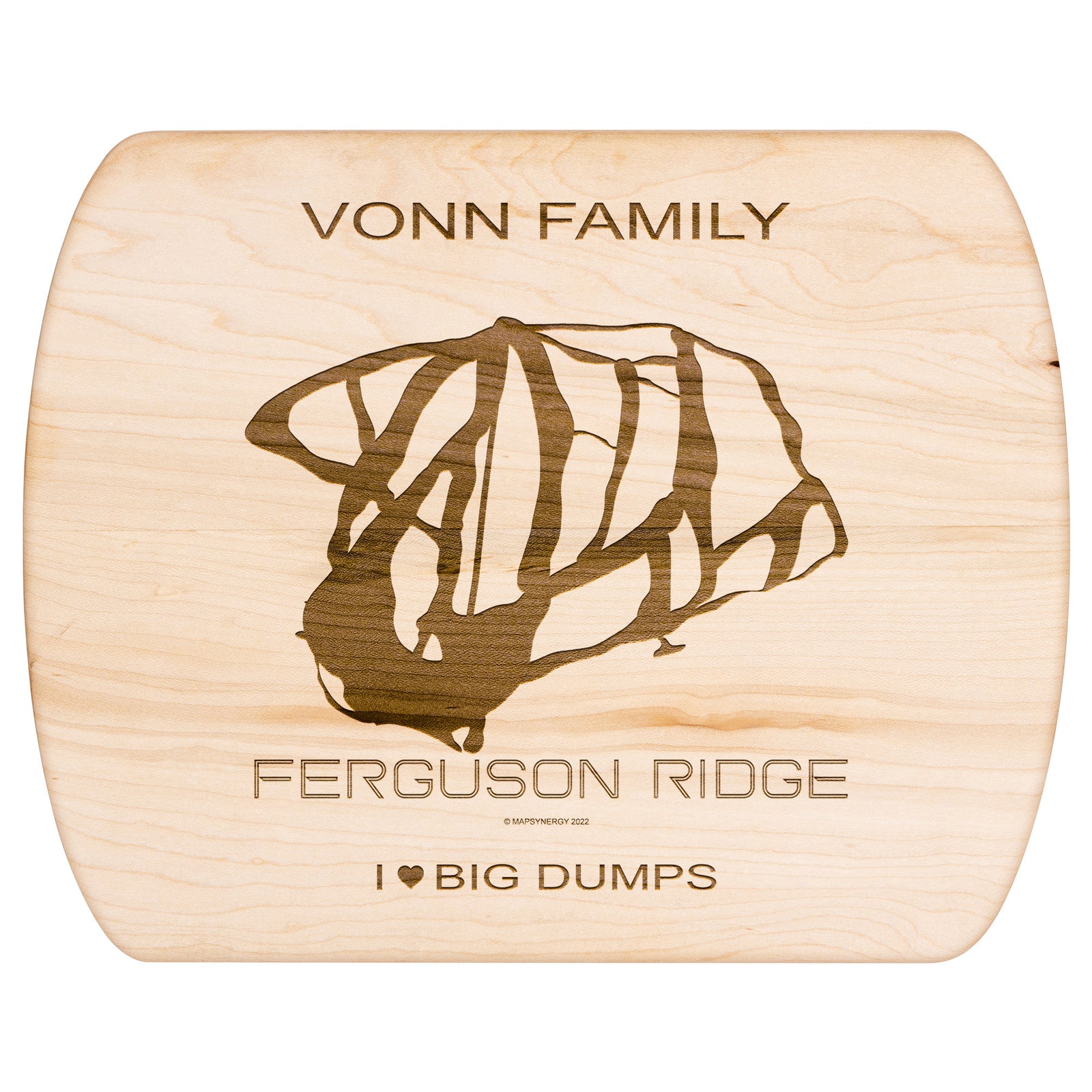 PERSONALIZED FERGUSON RIDGE,OREGON SKI TRAIL MAP CUTTING BOARD